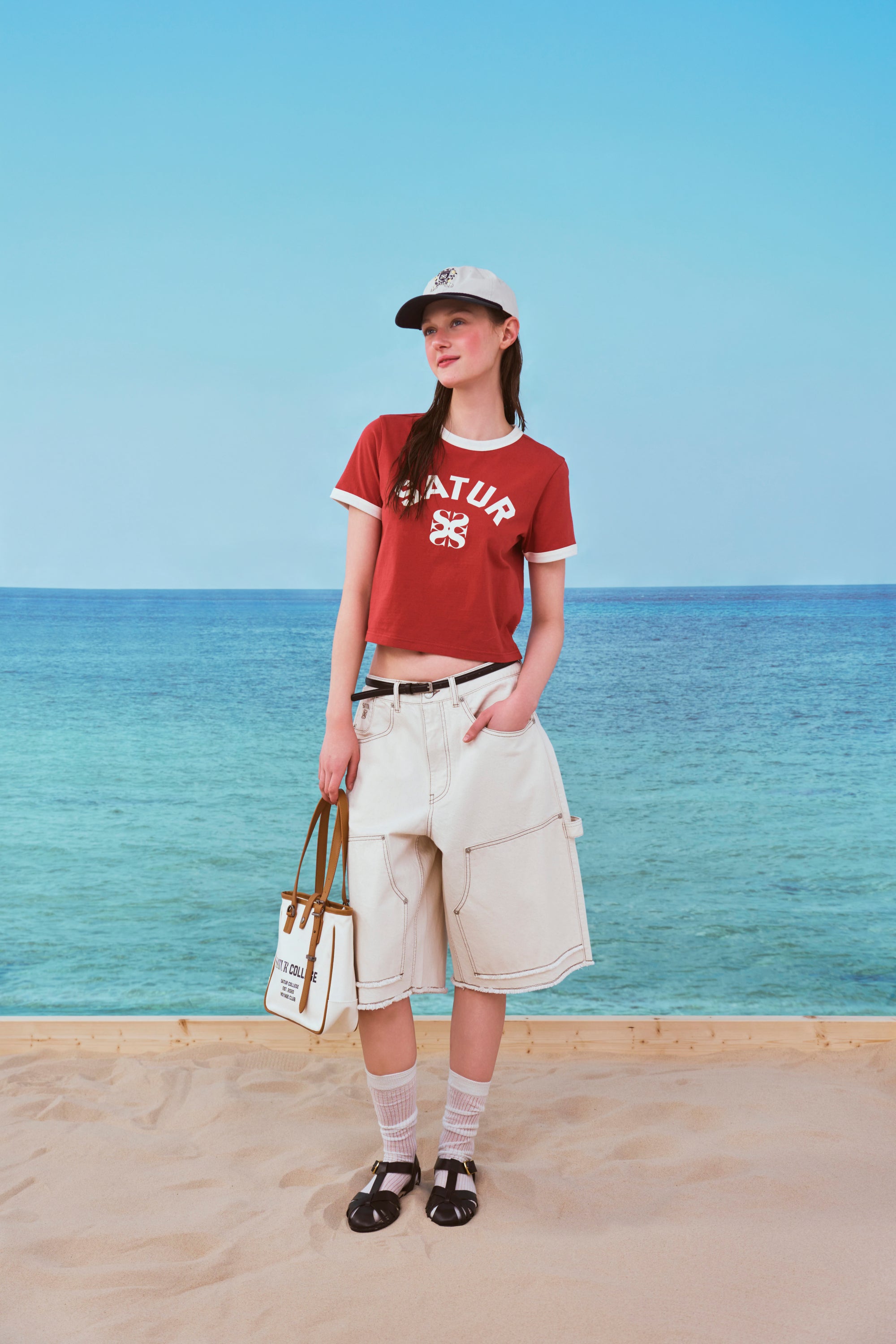 (M) Carpenter Denim Pants Ecru