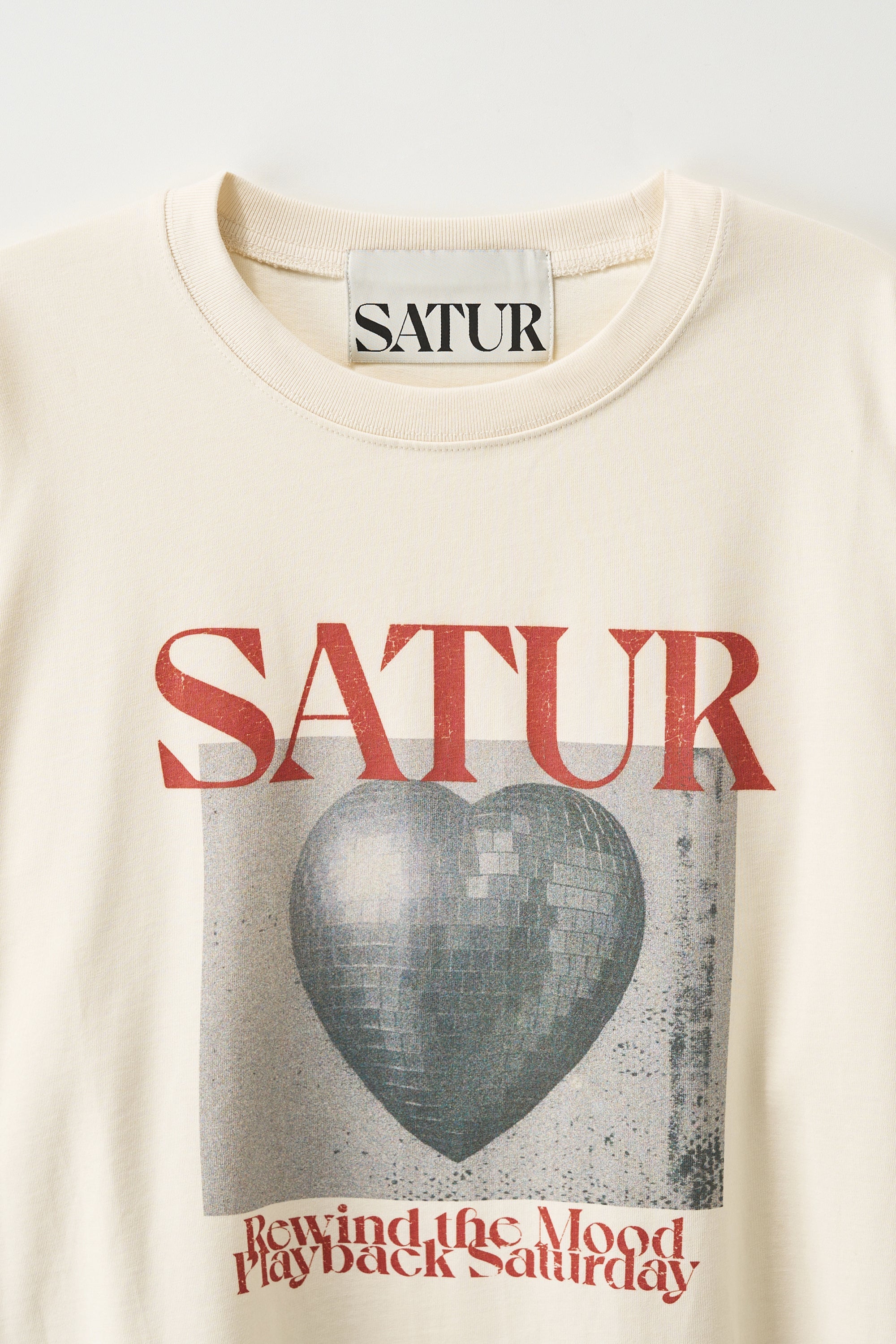 (M) Mirrorball Oversized Tee Cream