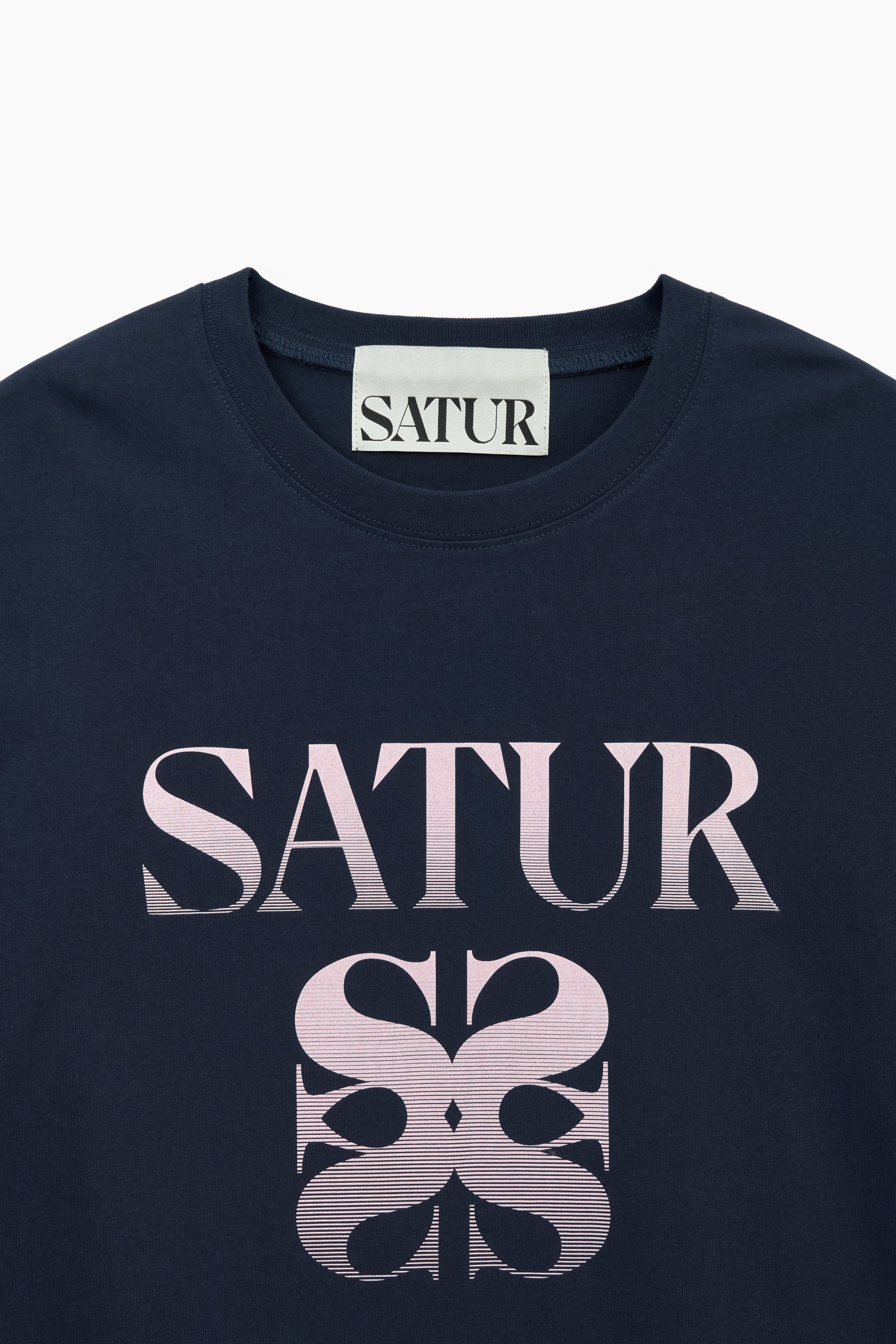 (U) Gradient Embroidery Tee Navy