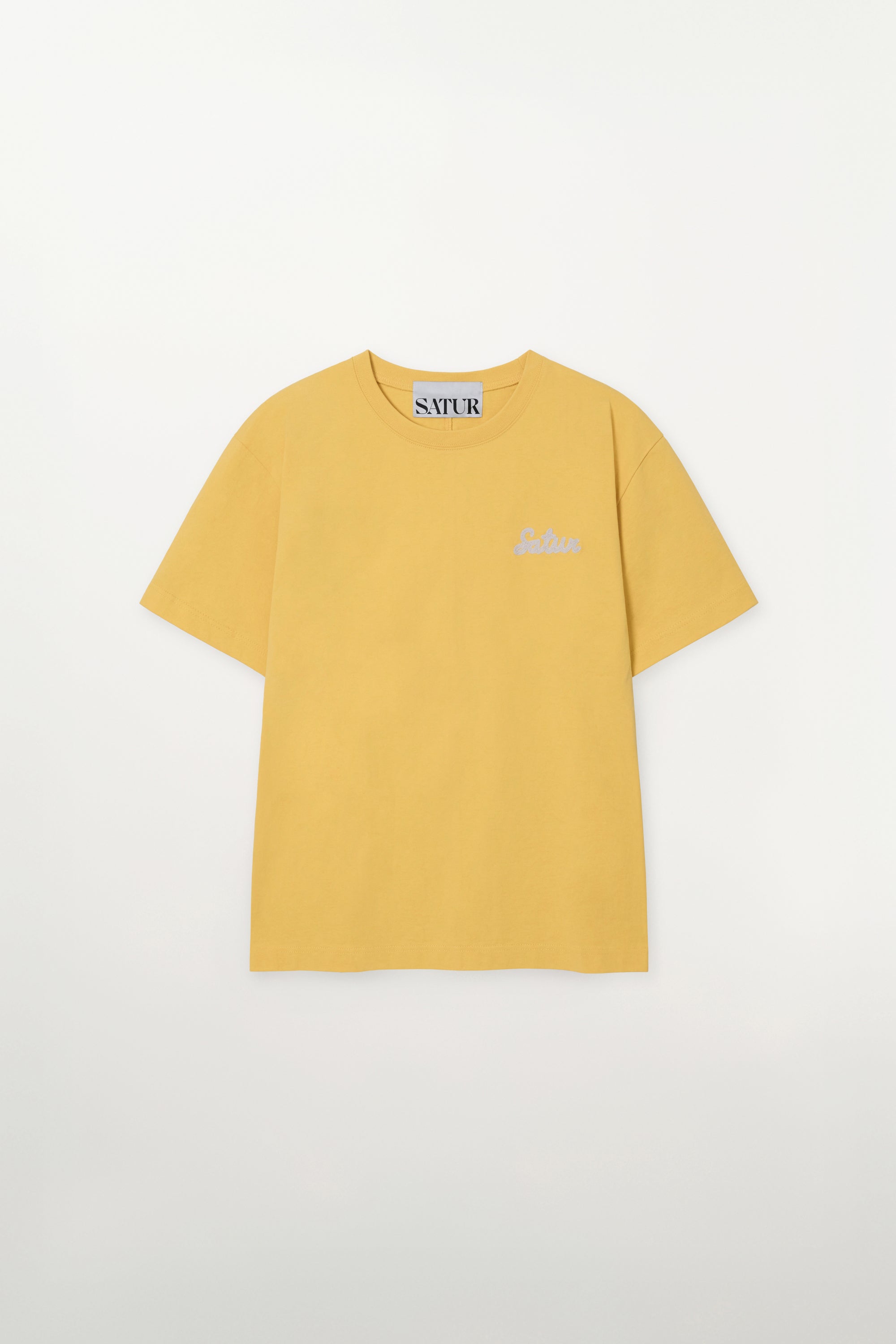 (U) Satur Font Small Logo Tee Yellow