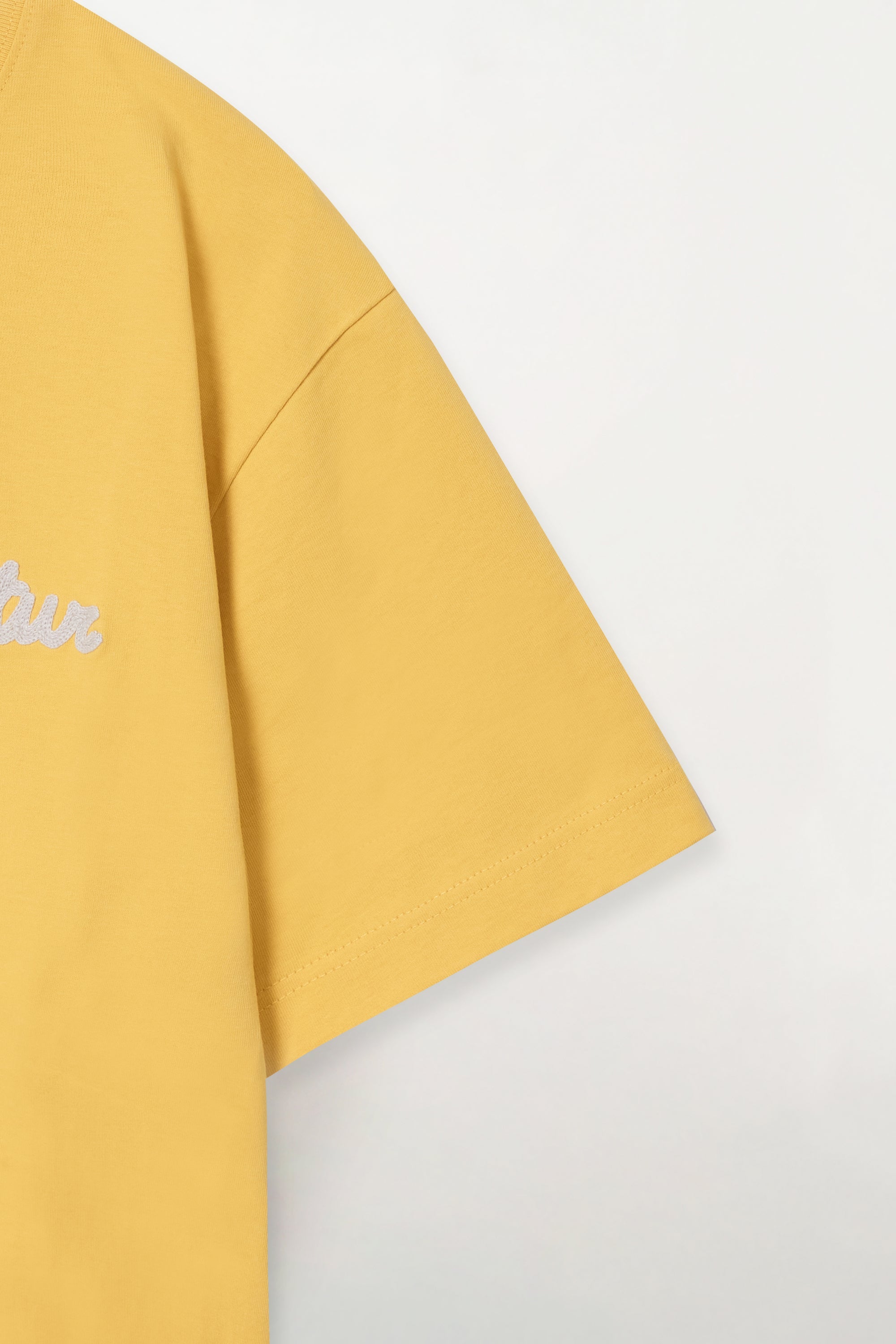 (U) Satur Font Small Logo Tee Yellow