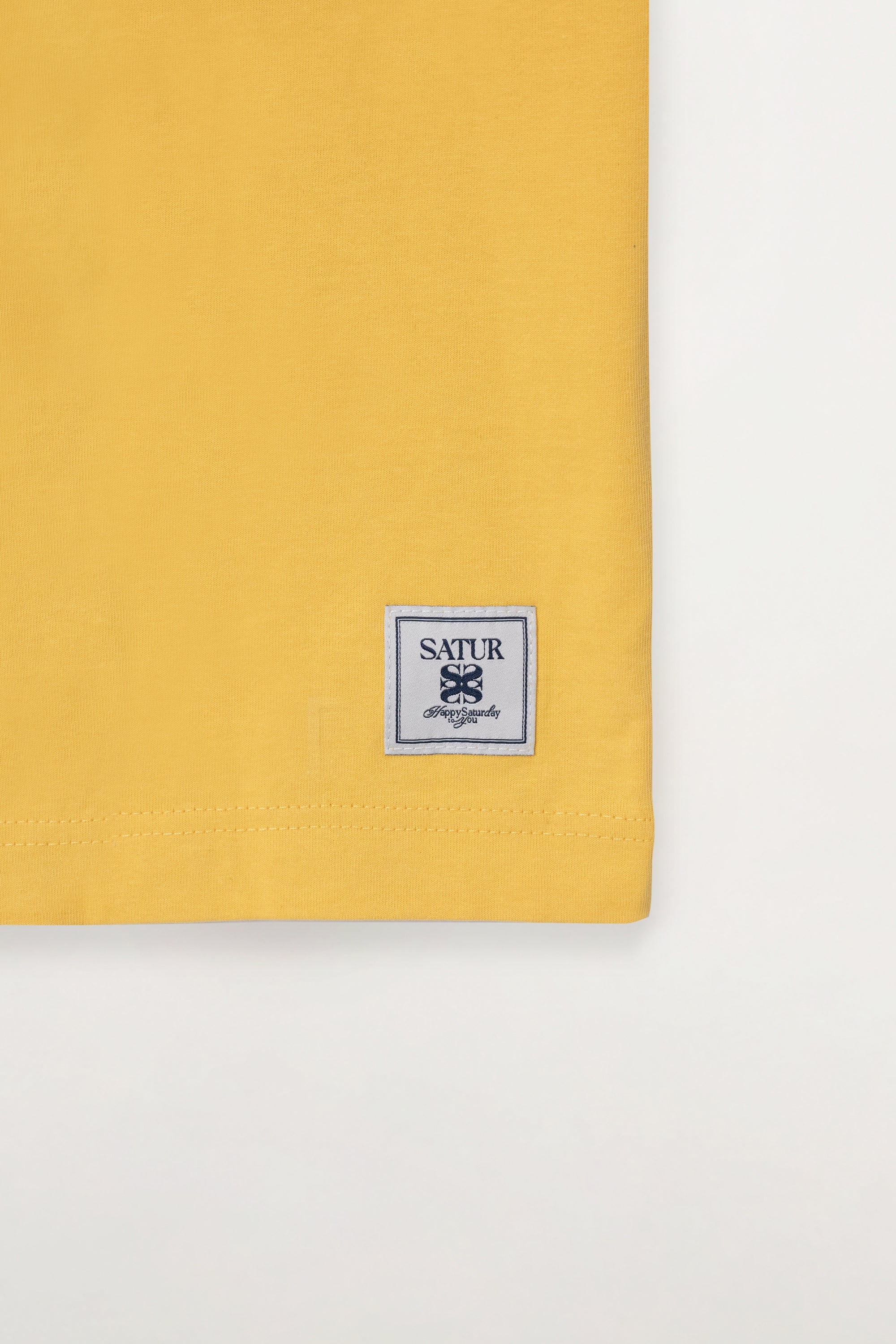(U) Satur Font Small Logo Tee Yellow