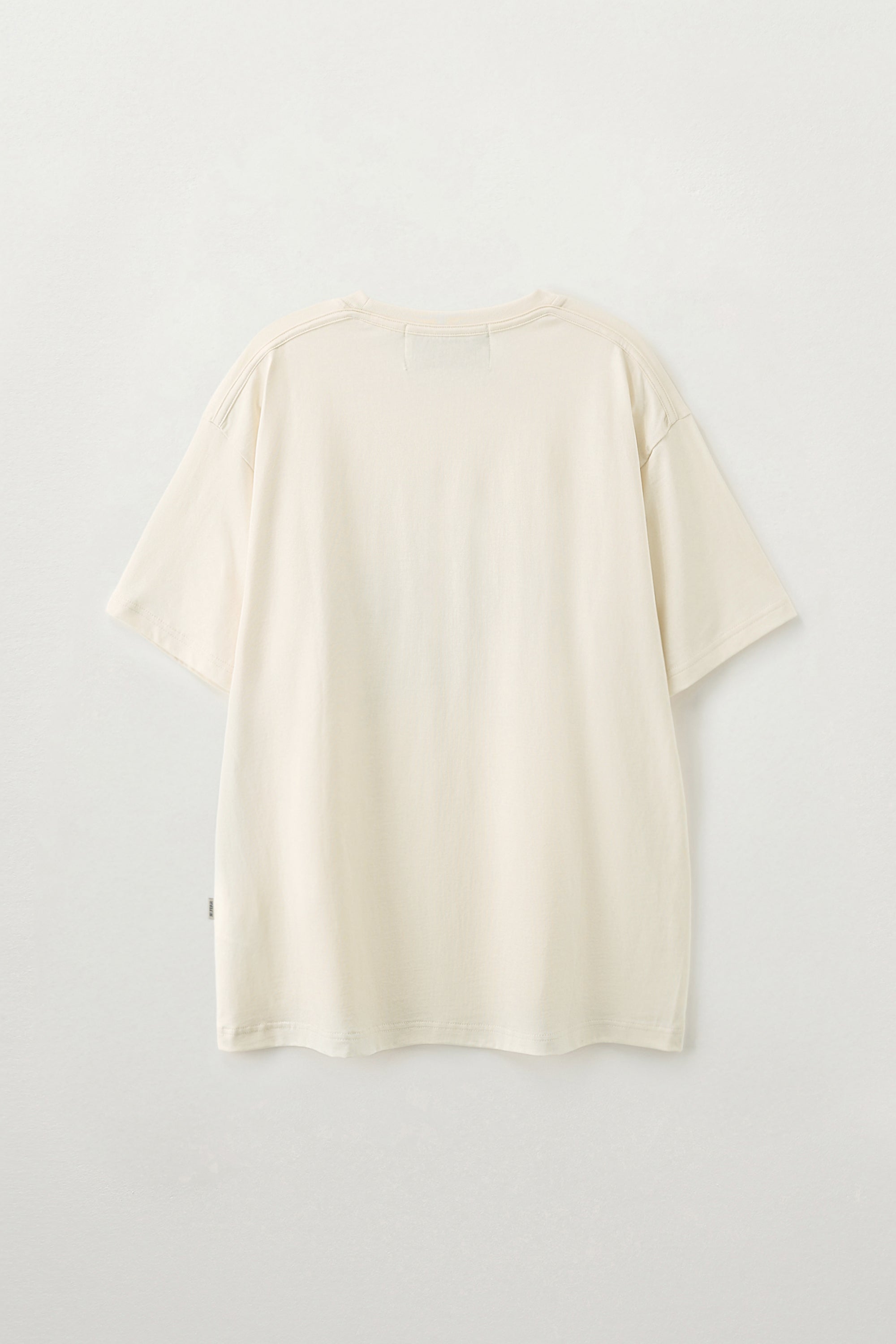(U) New Sun Retro Half Tshirt Cream