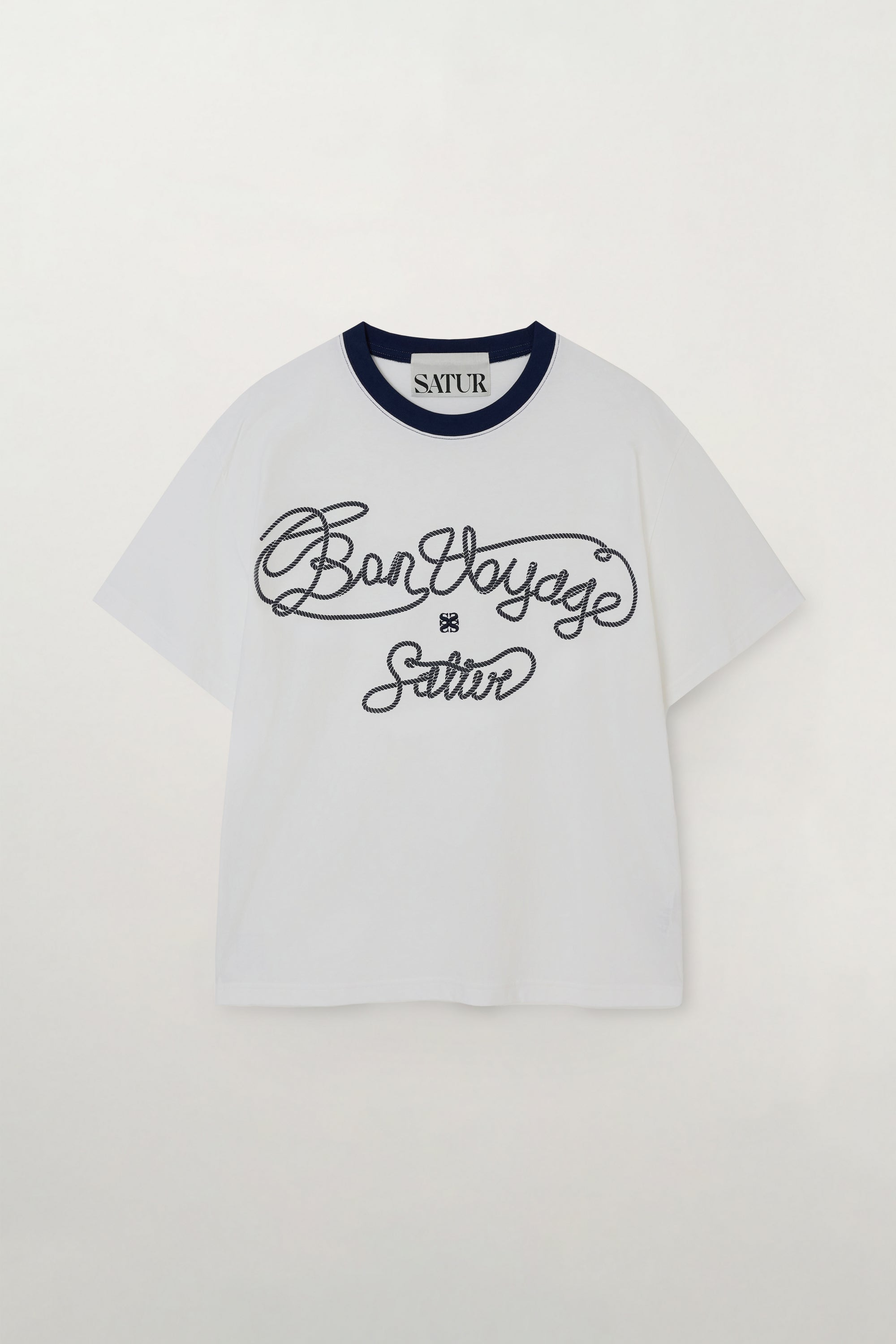 (U) Neck Point Bonvoyage Tee White