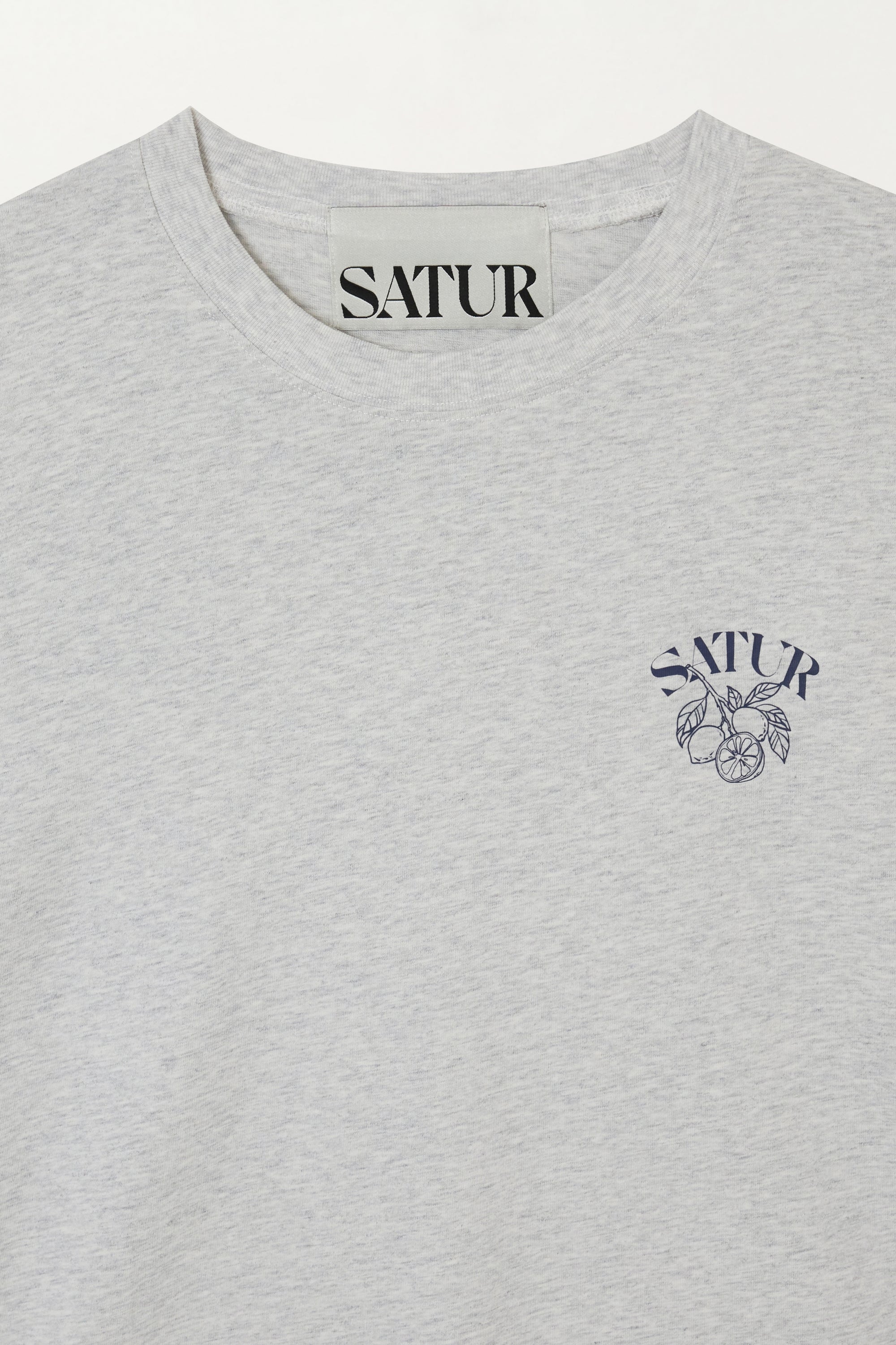 (U) Citron Back Logo Tee Melange White