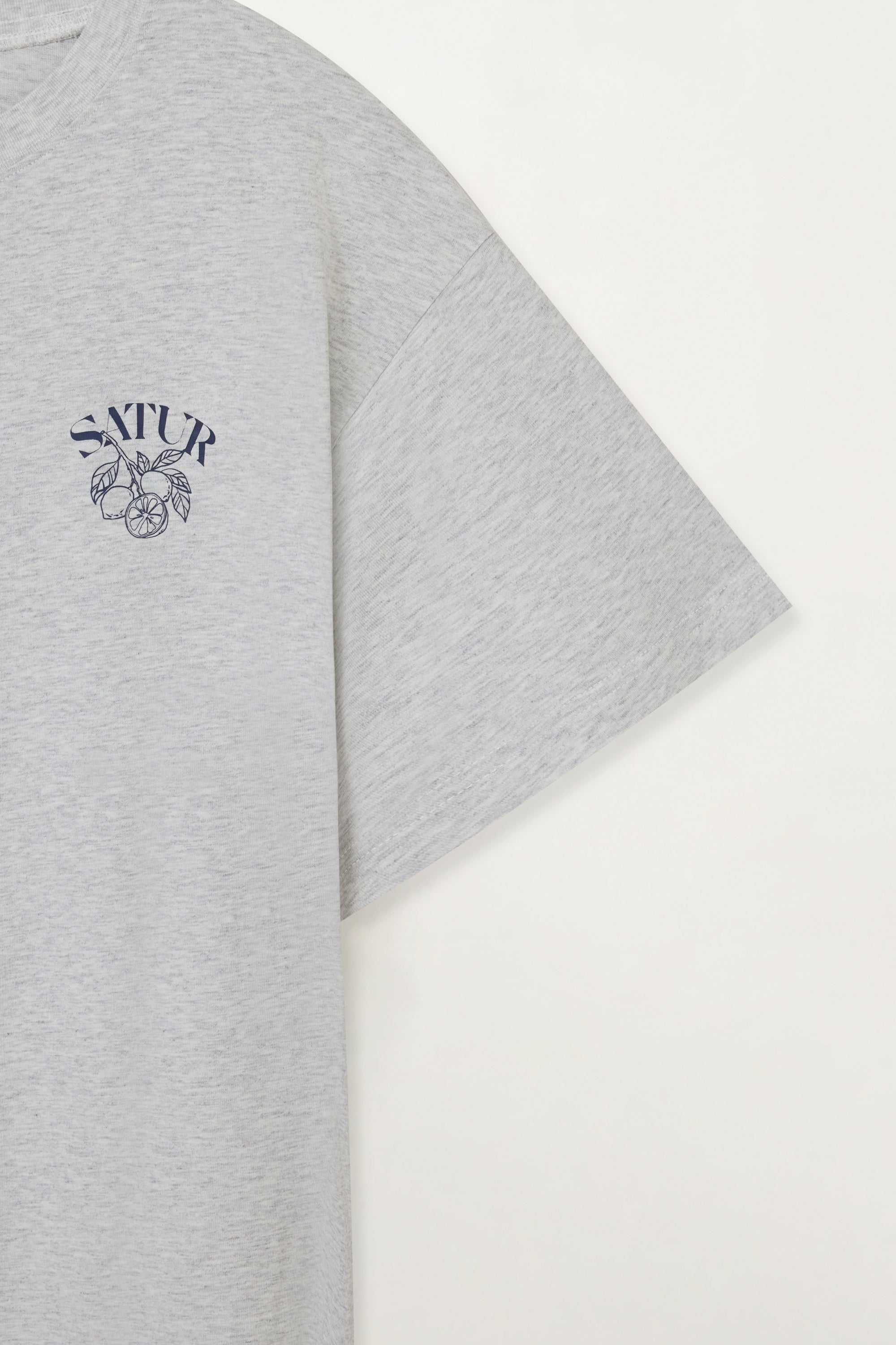 (U) Citron Back Logo Tee Melange White