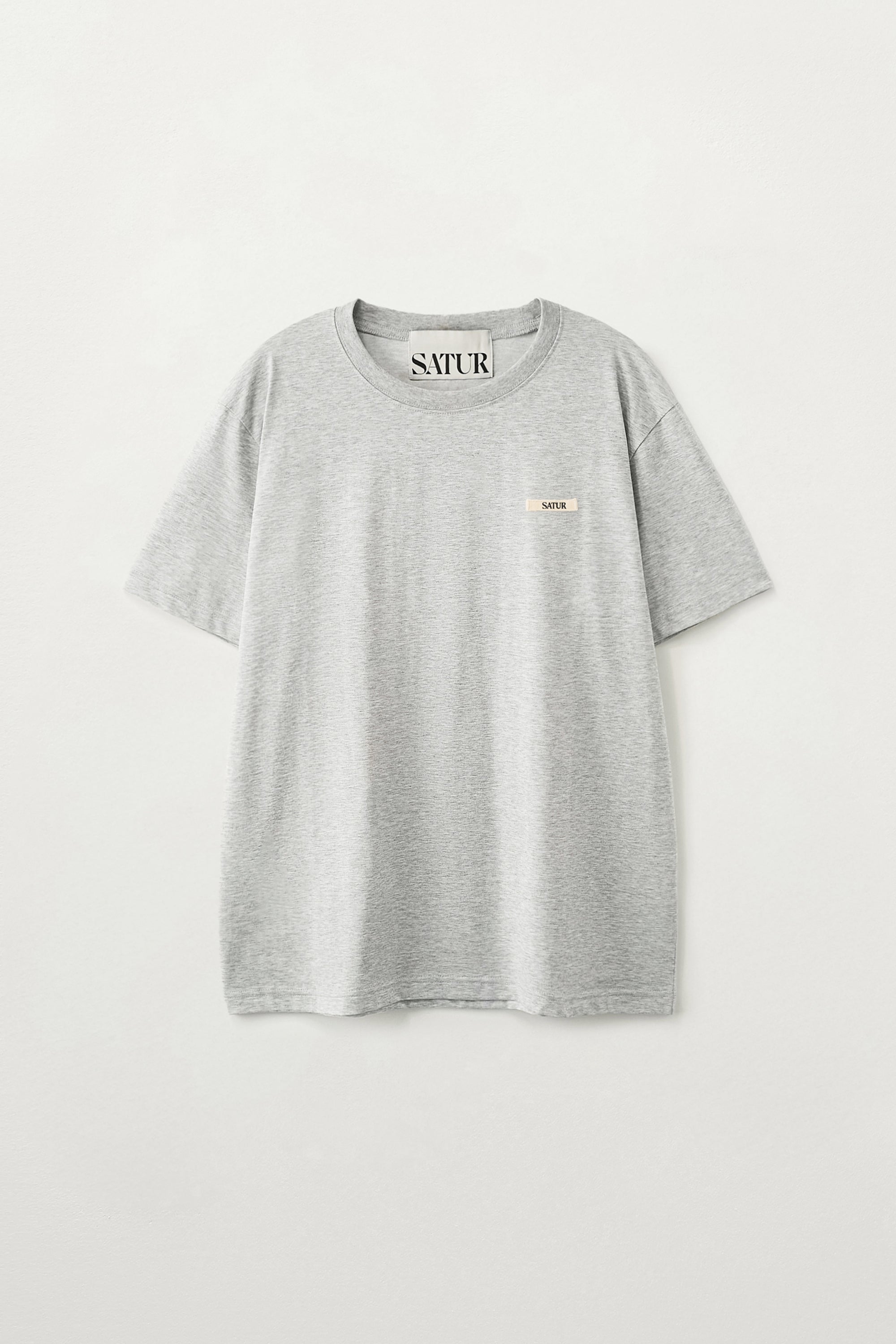 [RIIZE's Pick] (U) Supima Basic Crew Neck Tee Melange Gray