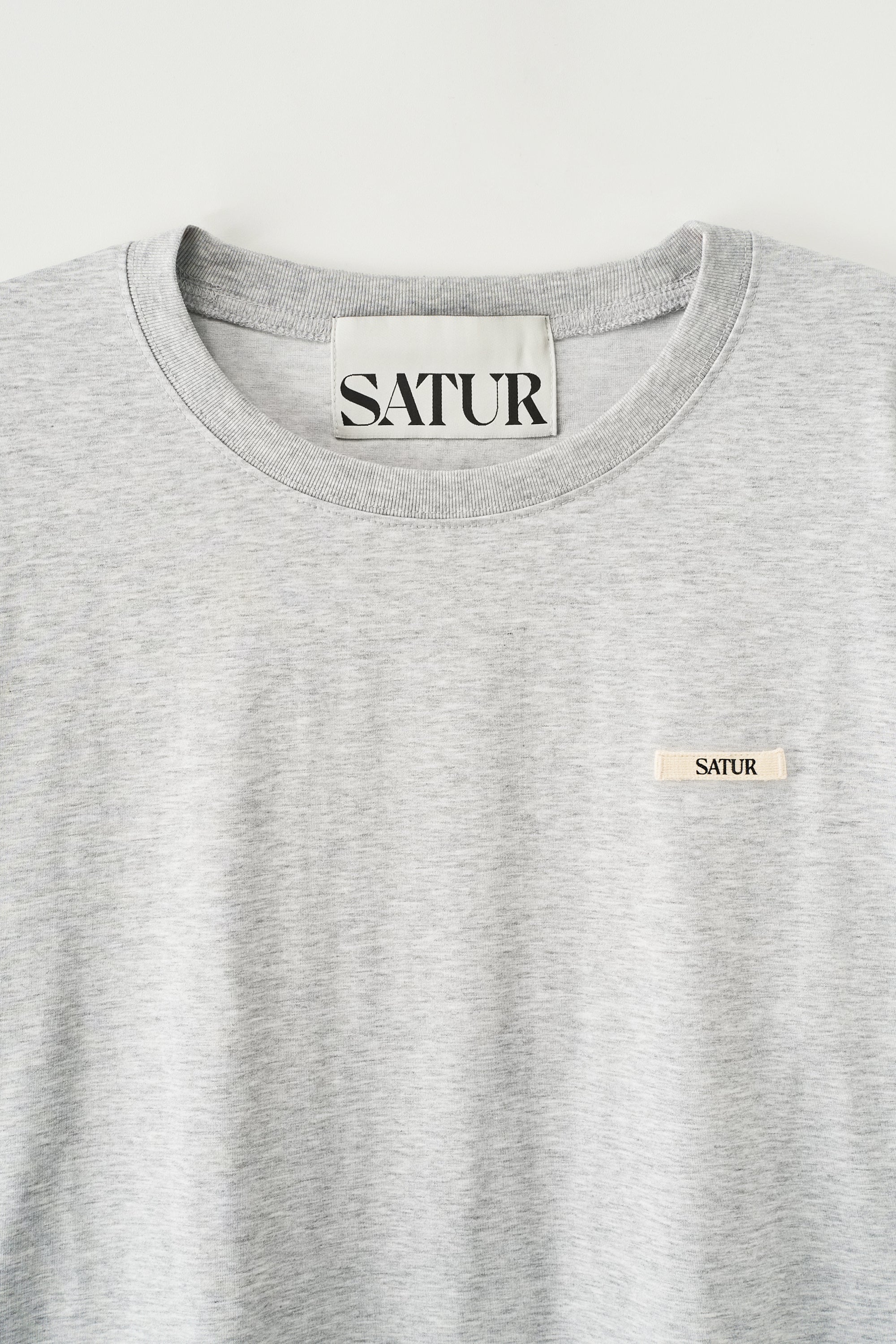 [RIIZE's Pick] (U) Supima Basic Crew Neck Tee Melange Gray