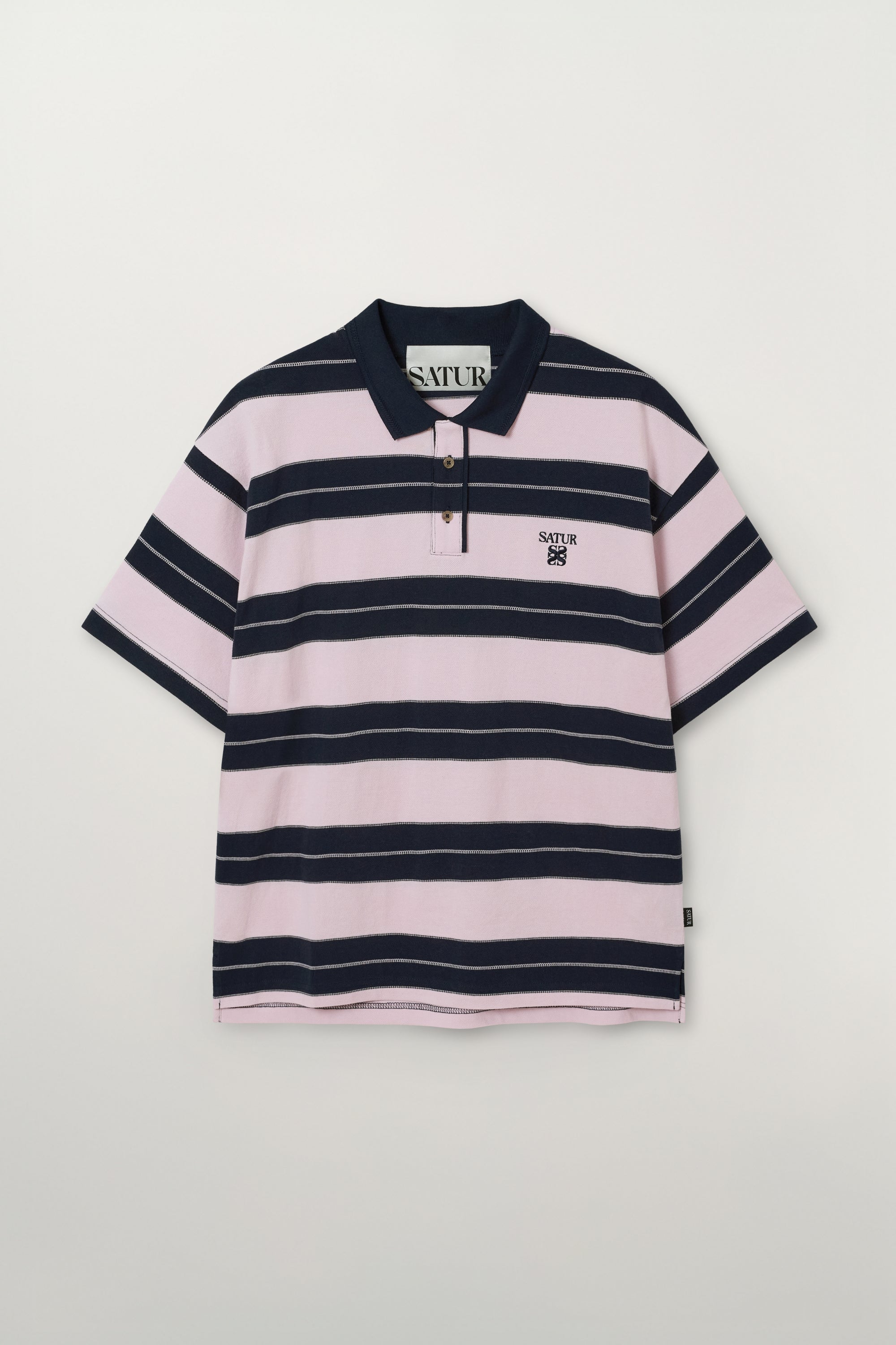 (U) Apero Stripe Pique Tshirt Pink