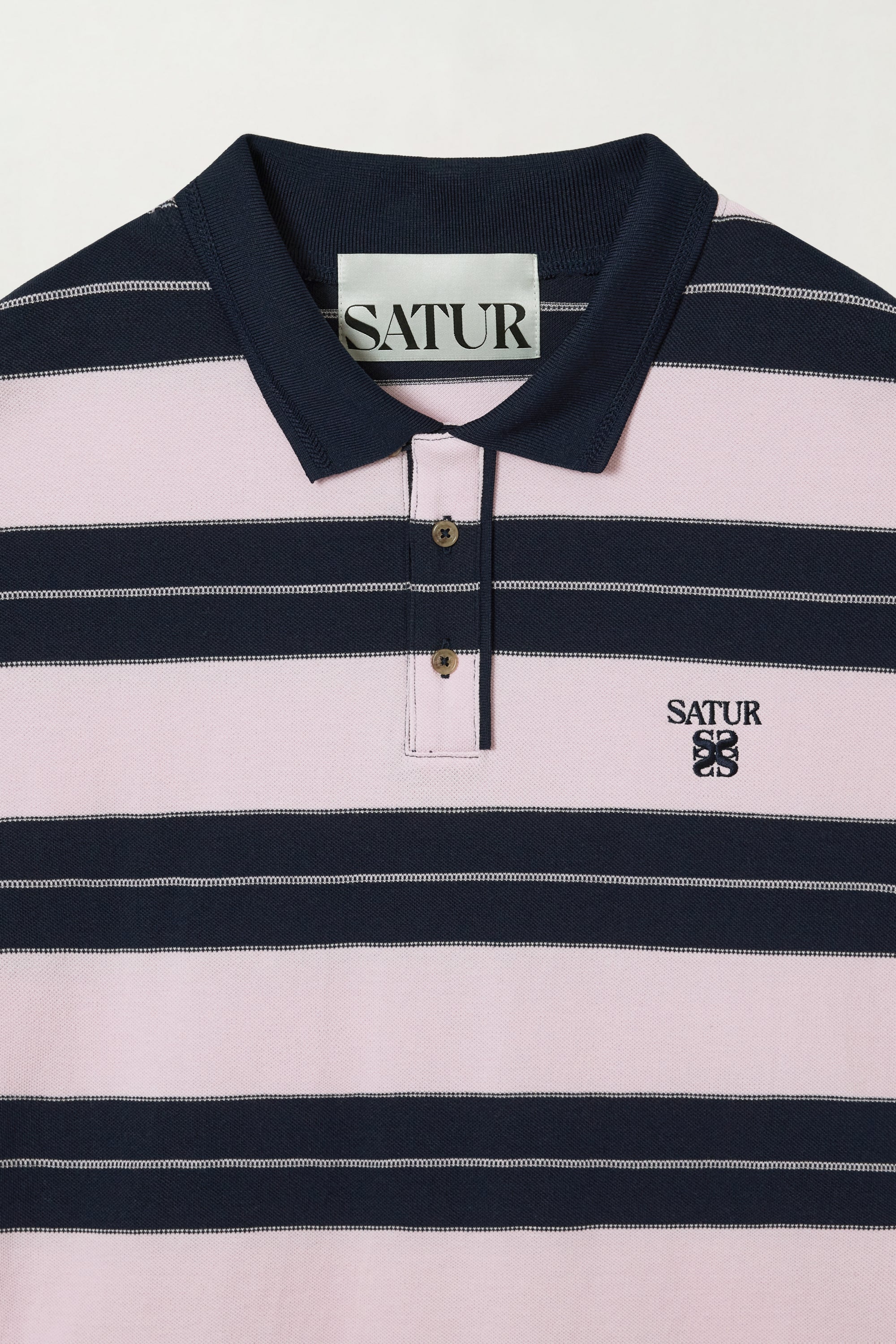 (U) Apero Stripe Pique Tshirt Pink