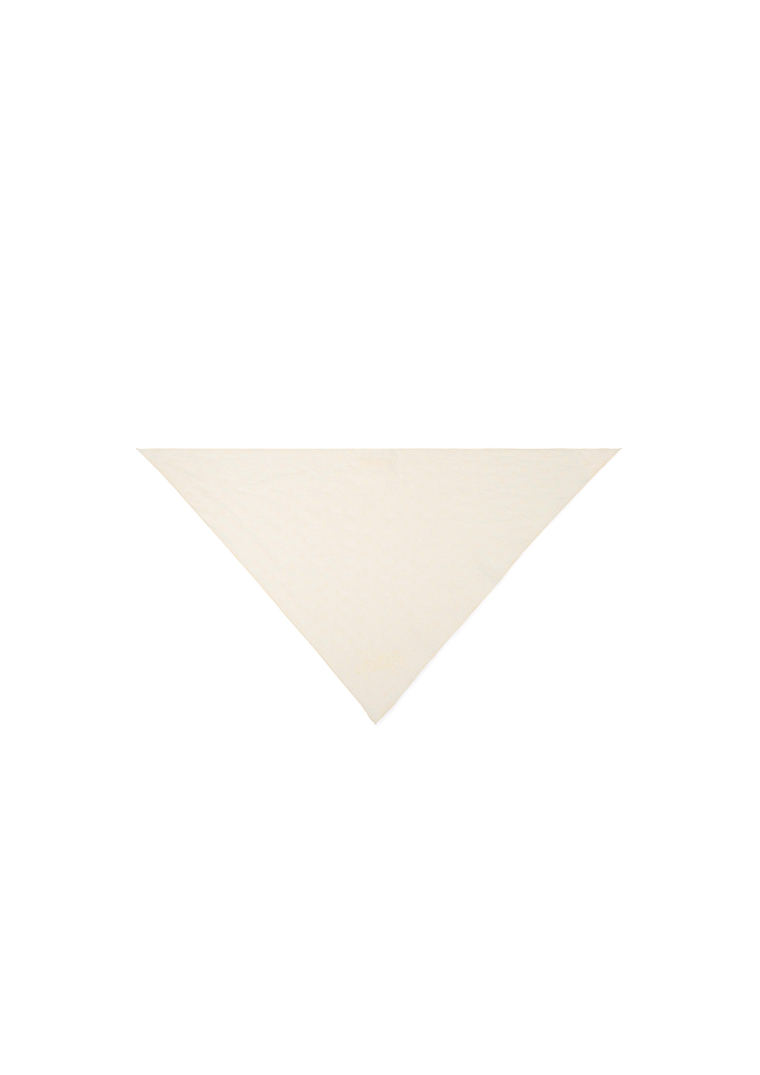 (W) Punching Triangle Scarf Cream