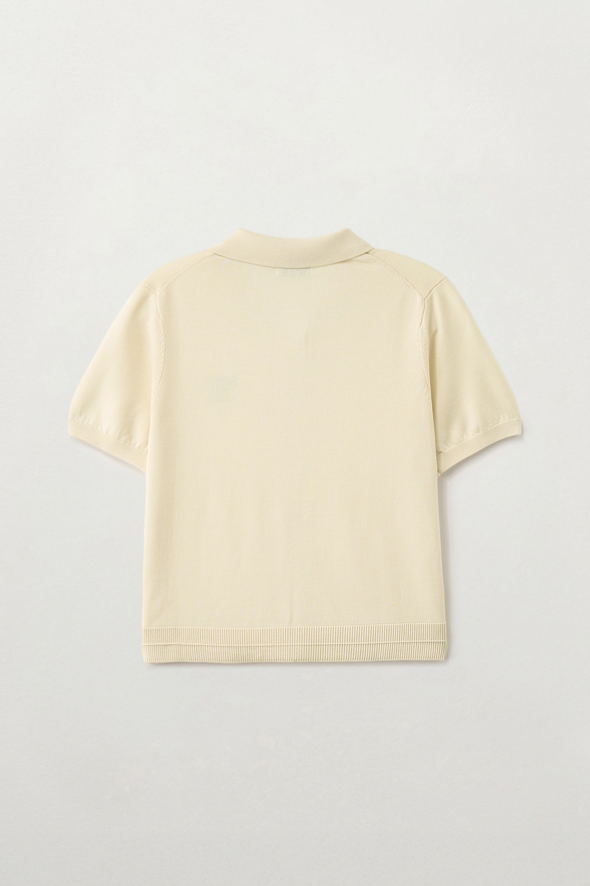 (W) Pocket Collar Cardigan Light Yellow