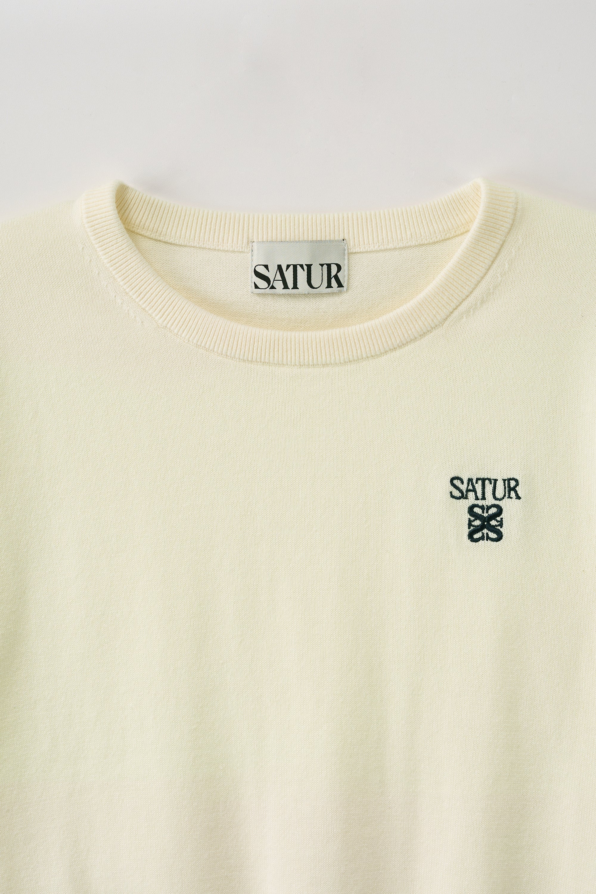 (W) Loren Crew Neck Fine Knit Cream