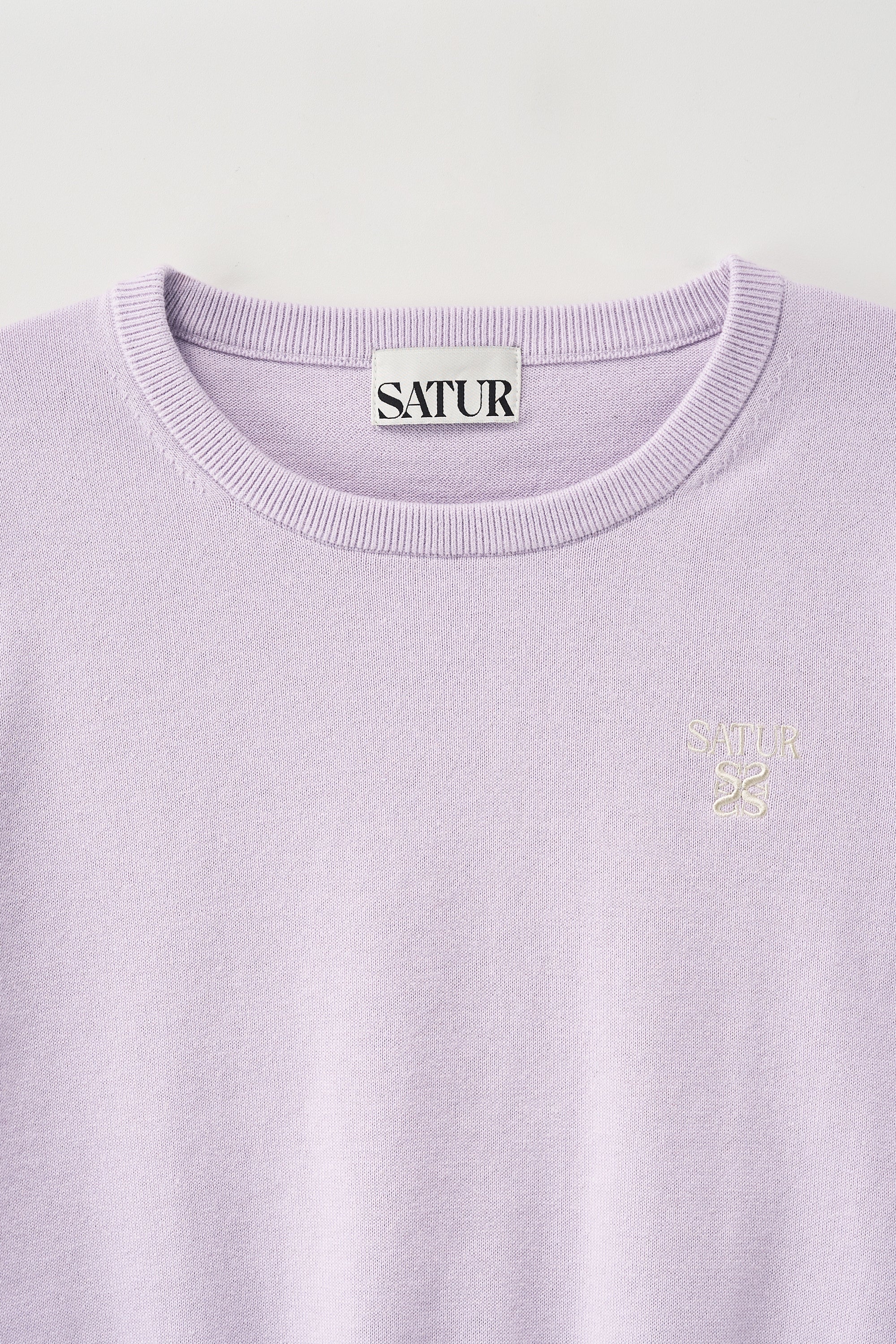 (W) Loren Crew Neck Fine Knit Lavender