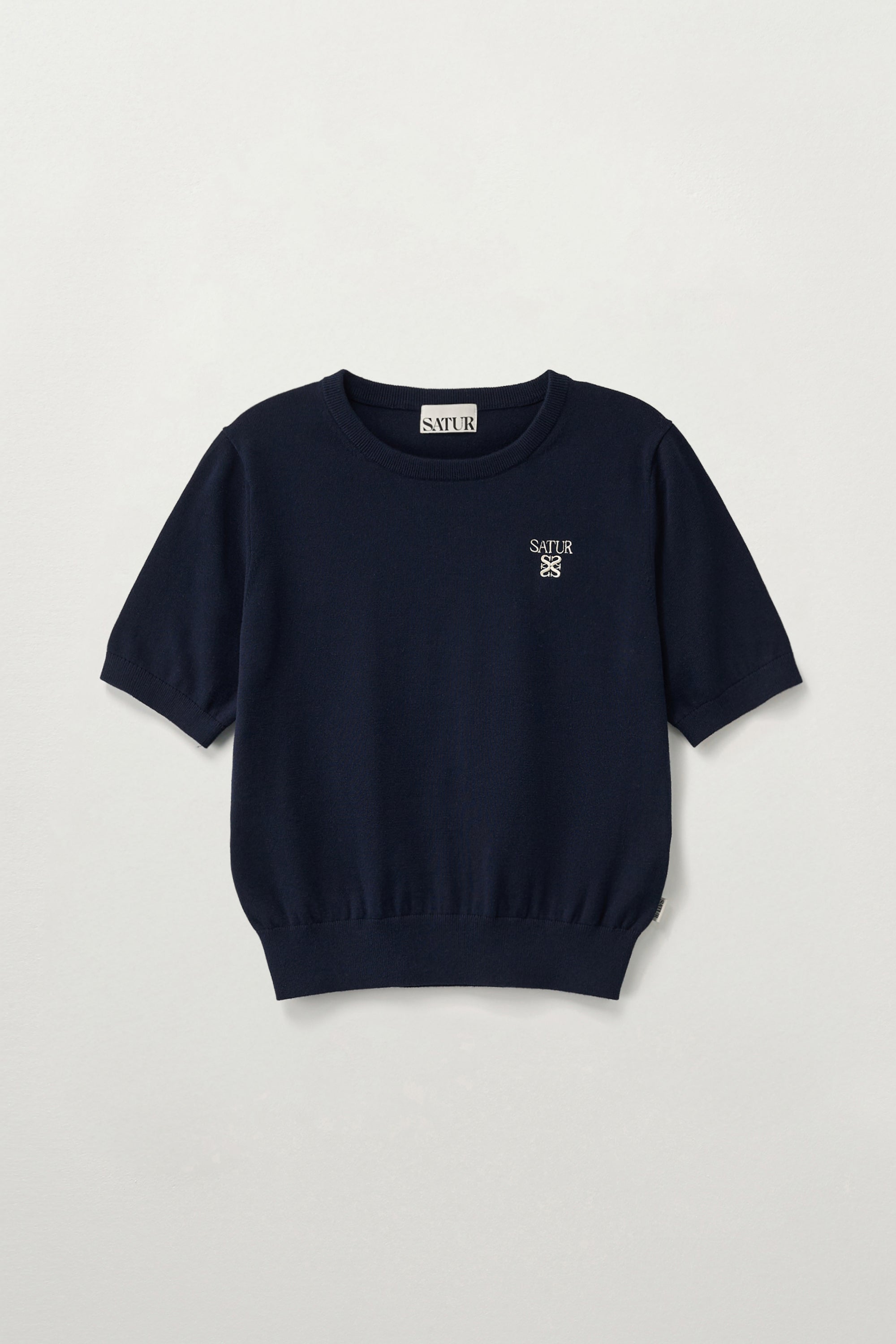 (W) Loren Crew Neck Fine Knit Navy
