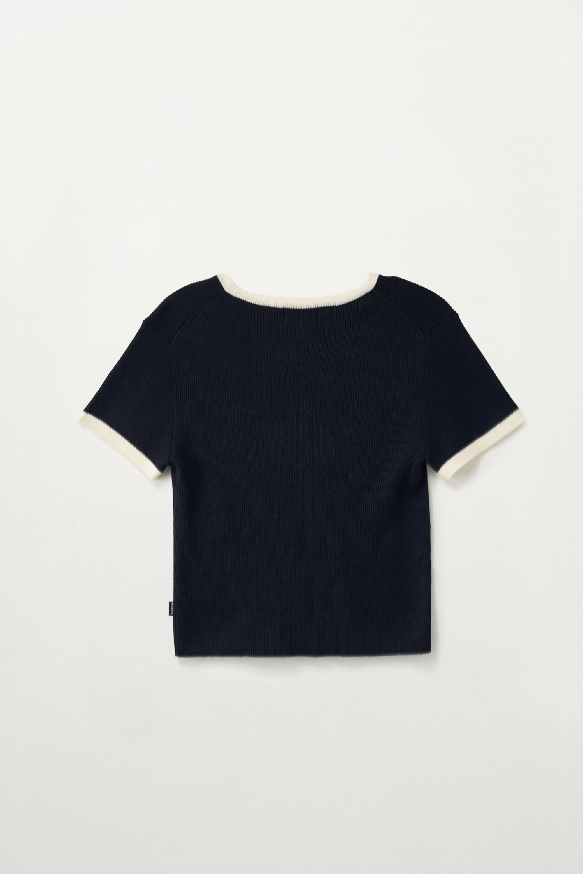 (W) Rope Logo Ringer Knit Navy