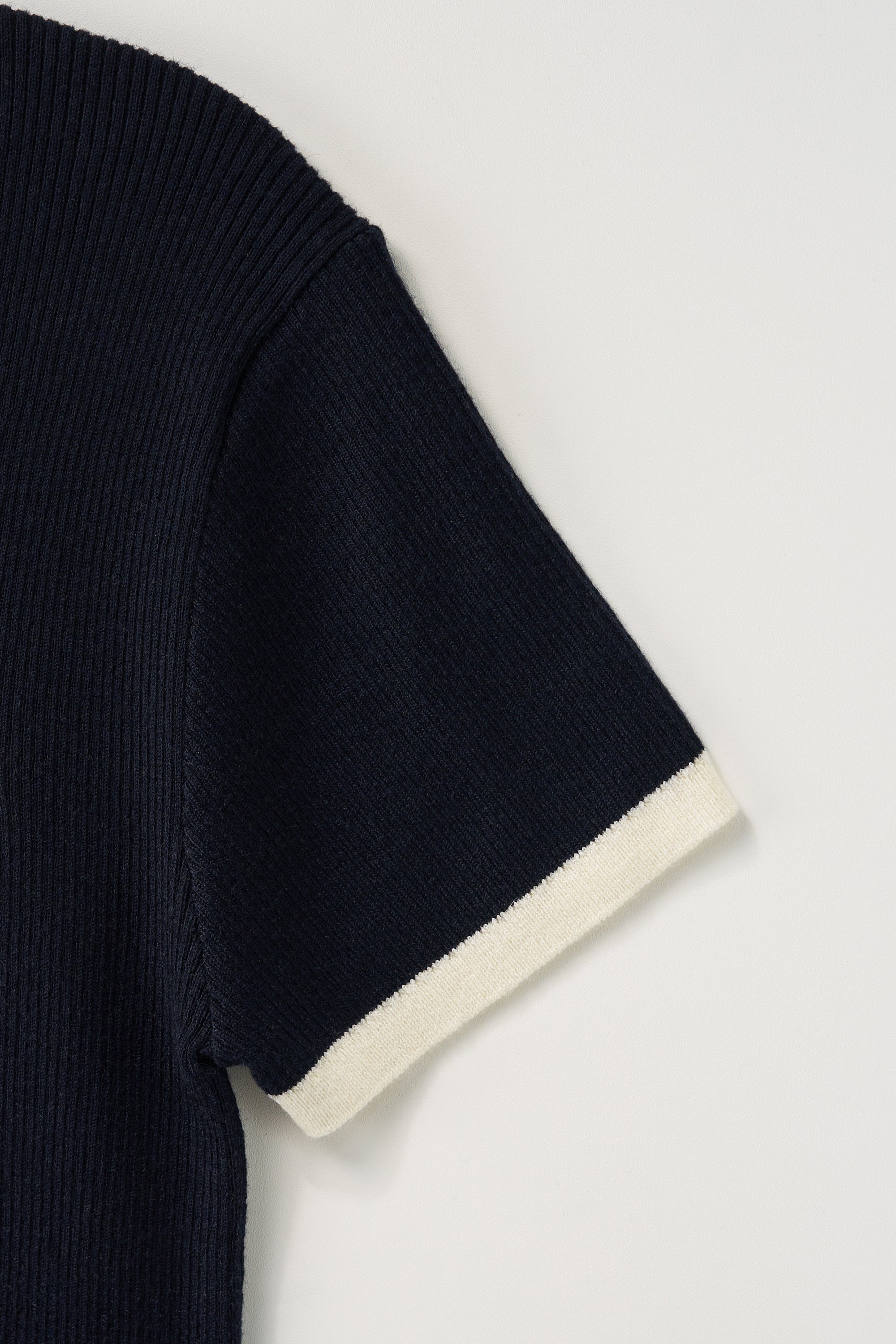 (W) Rope Logo Ringer Knit Navy