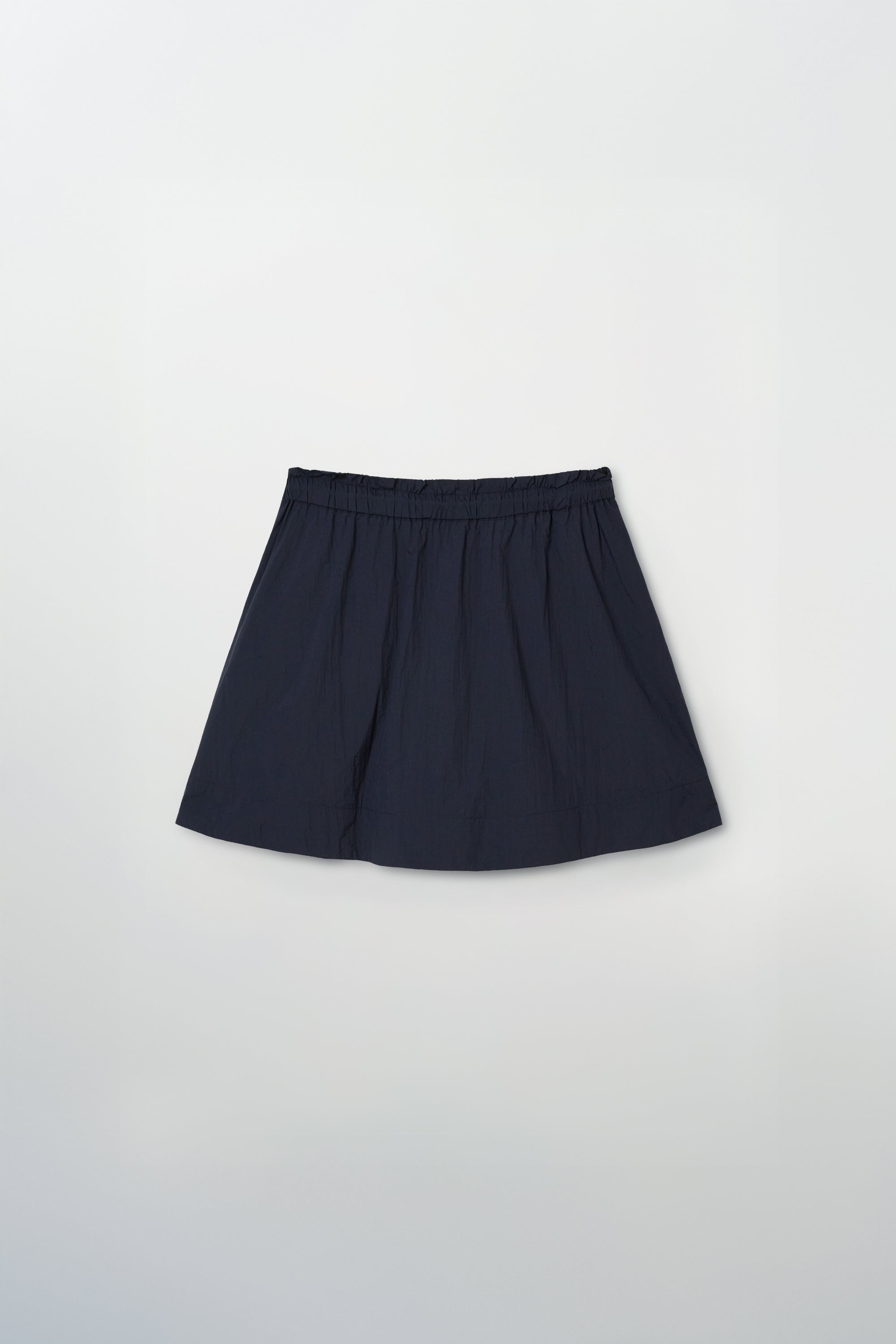 (W) Logo String Flared Skirt Navy