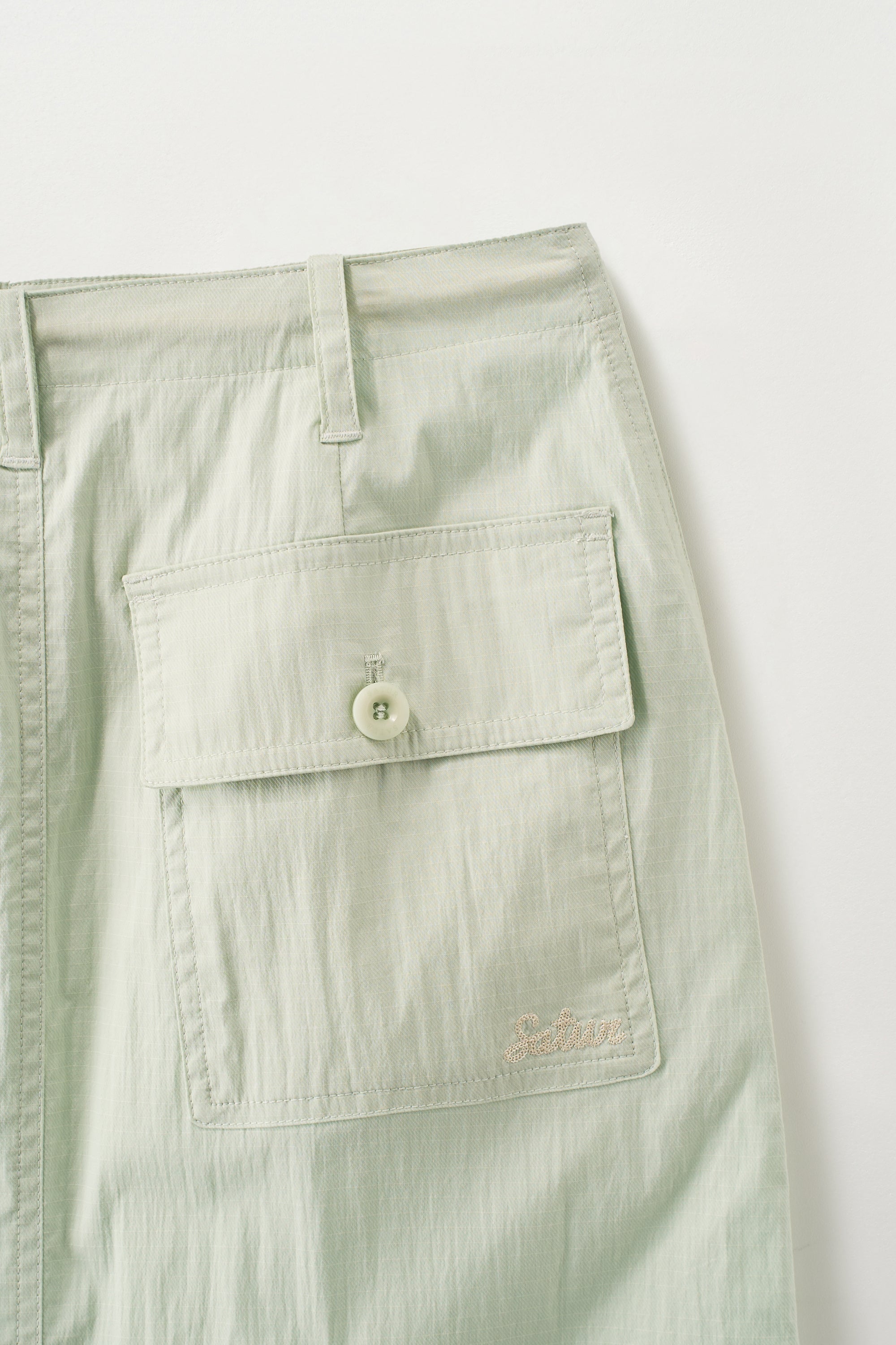 (W) Parachute Long Skirt Mint