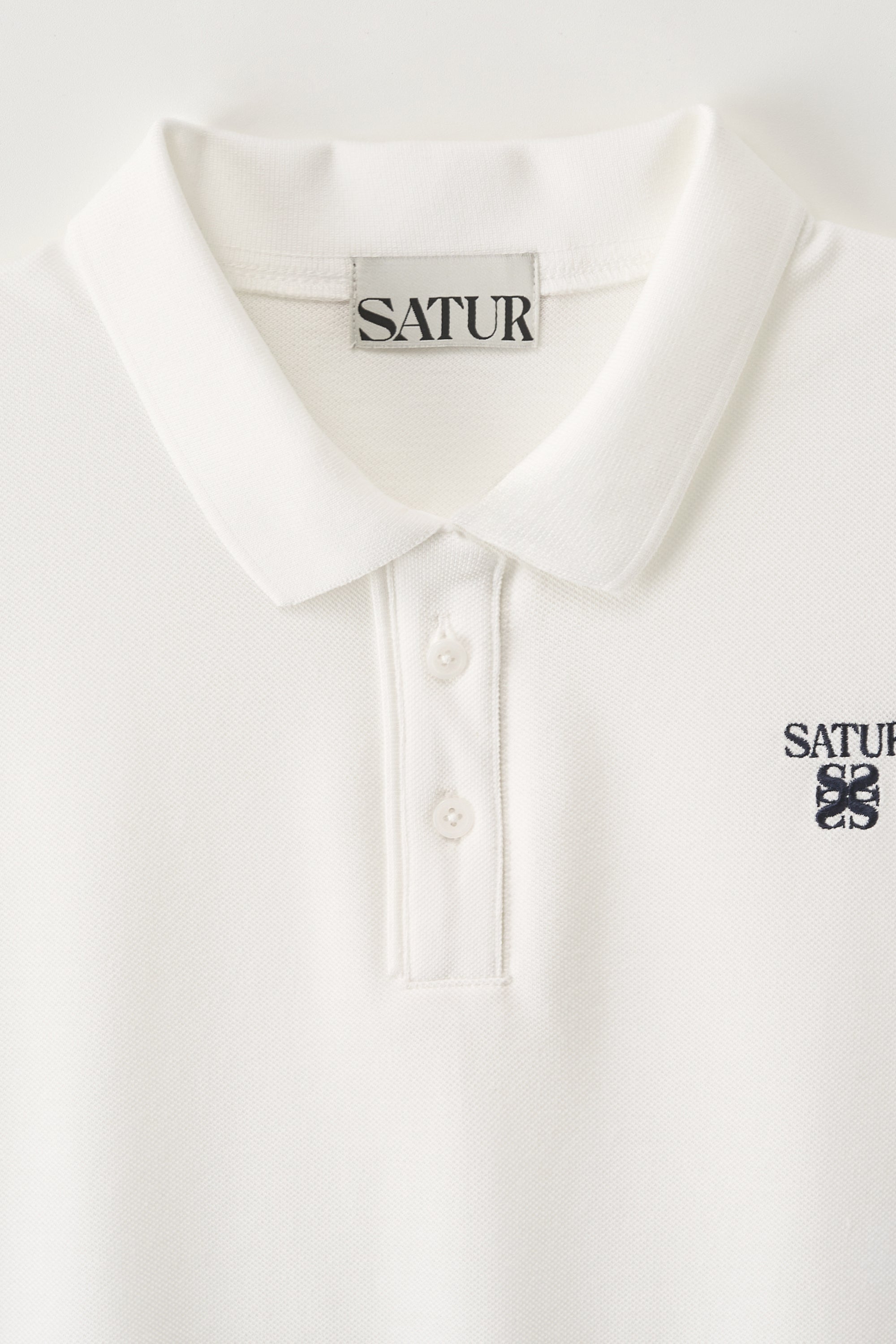 (W) Loren Pique Polo Tshirt White