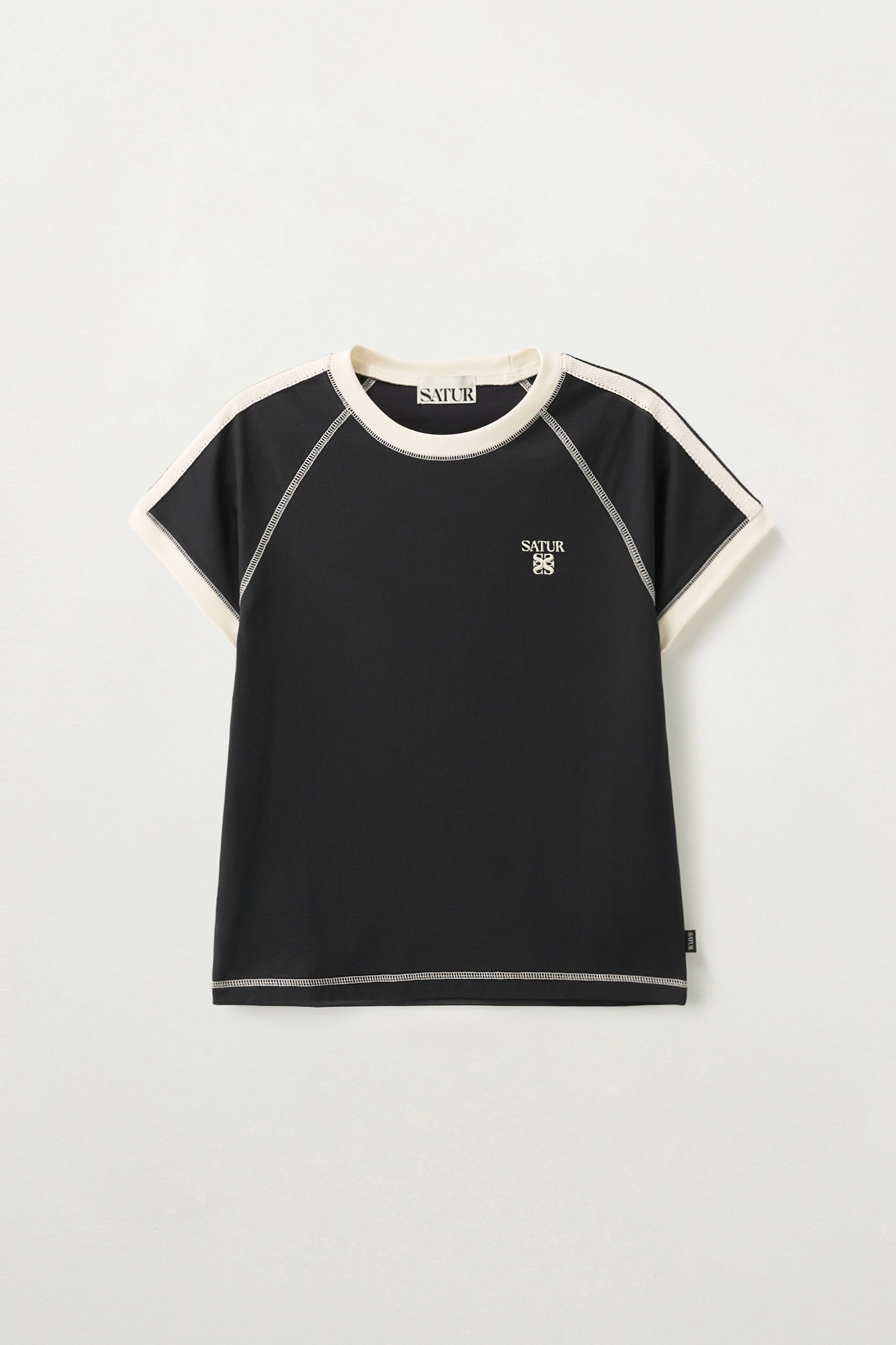 (W) Lawton Ringer Tshirt Black