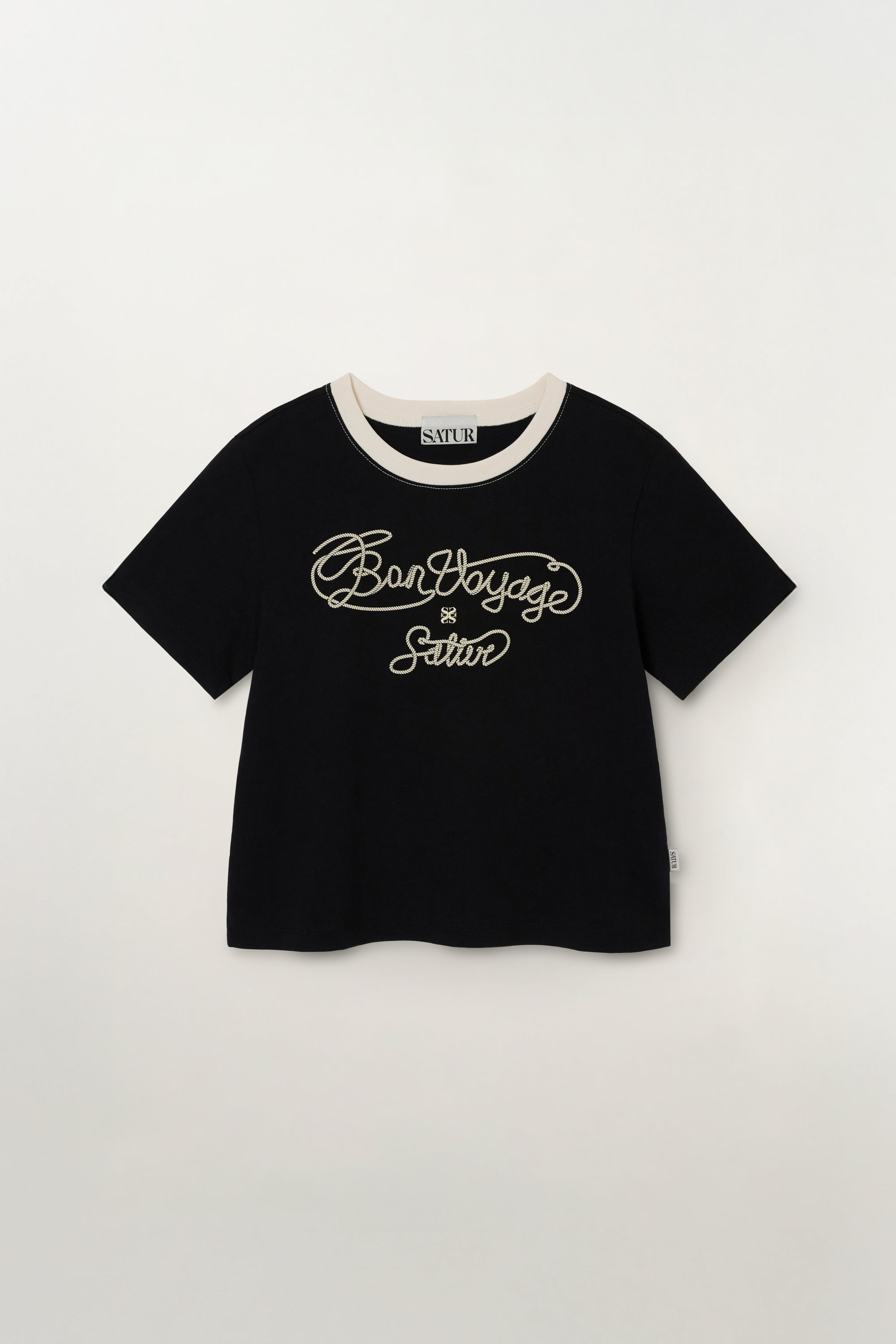(W) Bon Voyage Graphic Tshirt Black