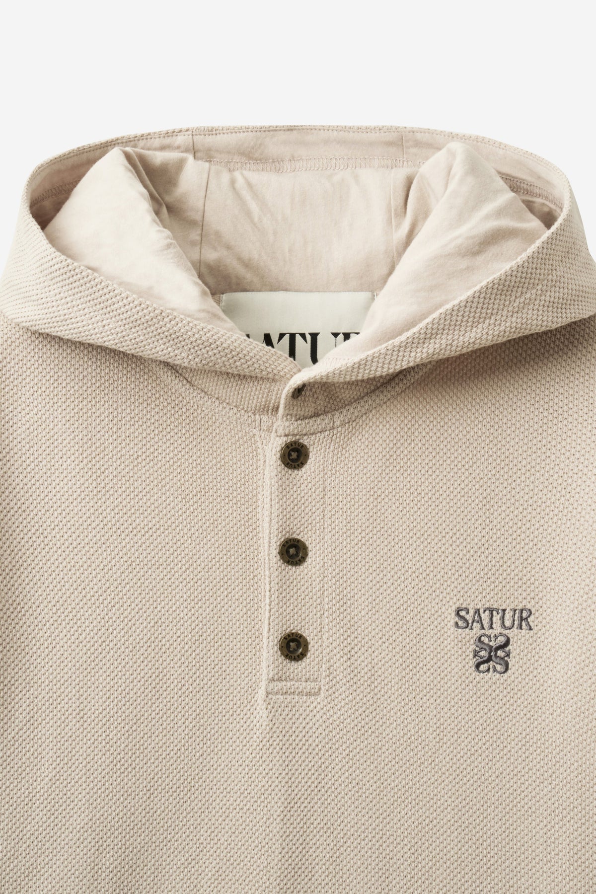 (U) Waffle Button Up Hoodie