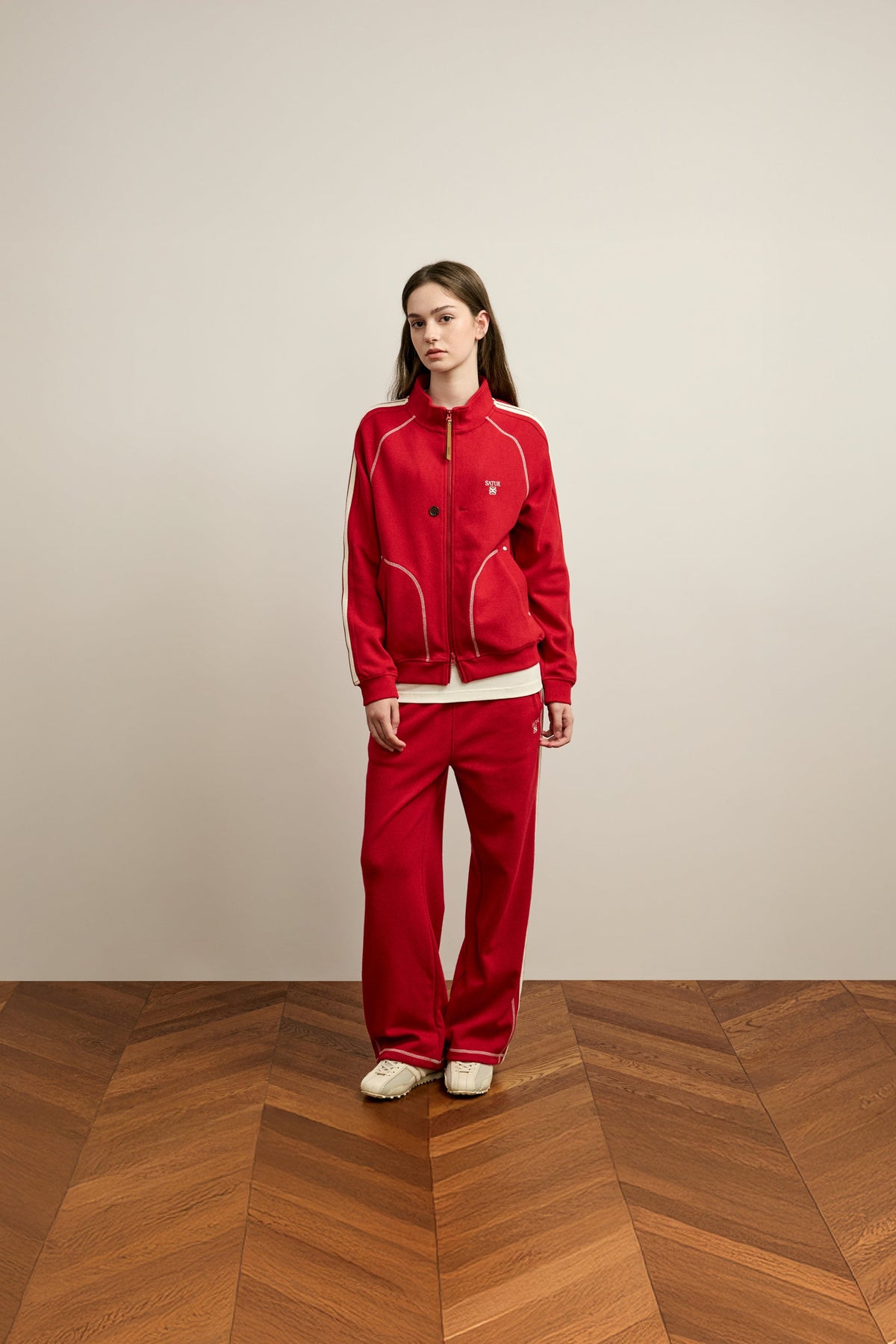Lawton Stitch Track Zip-up Jacket