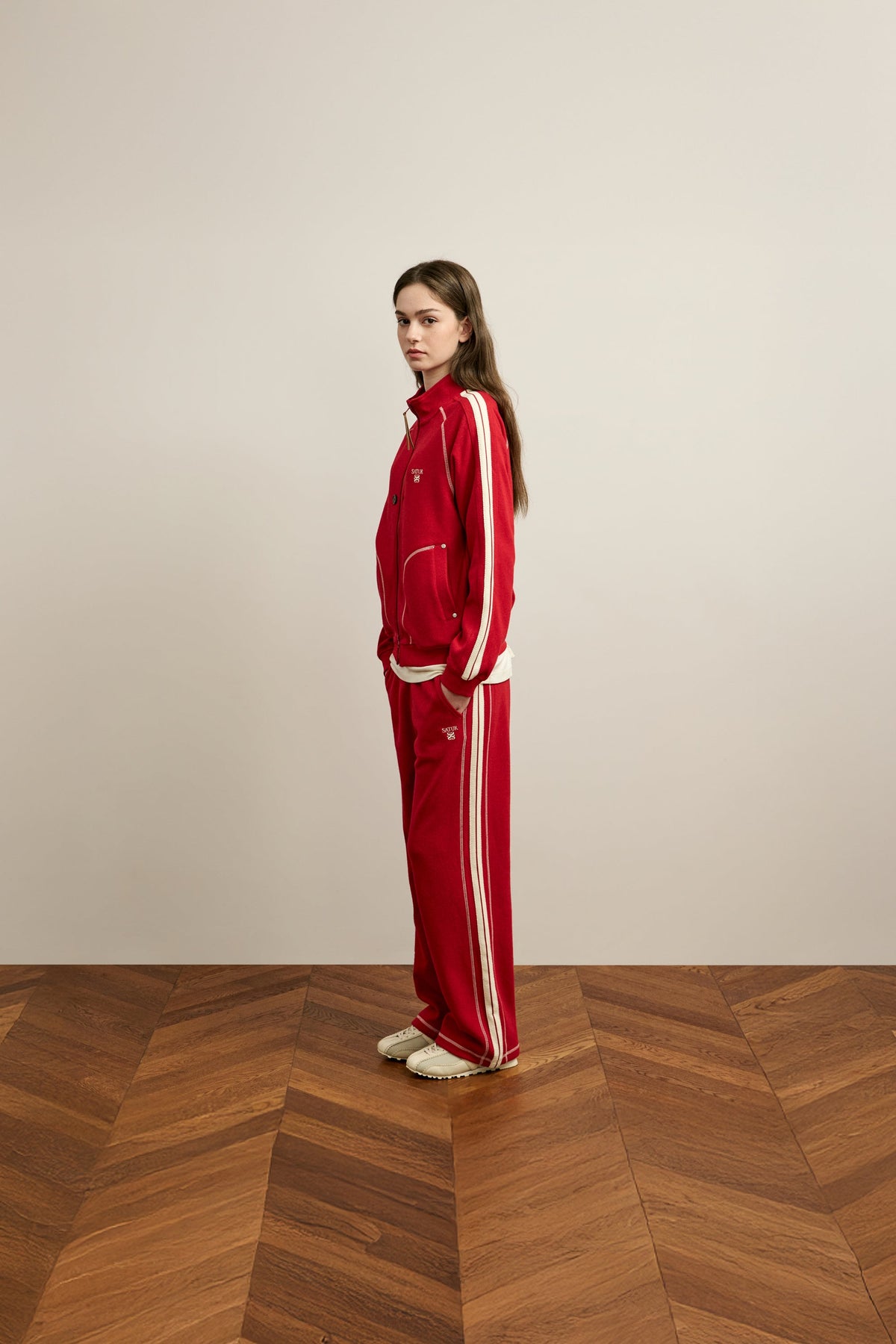 Lawton Stitch Track Zip-up Jacket