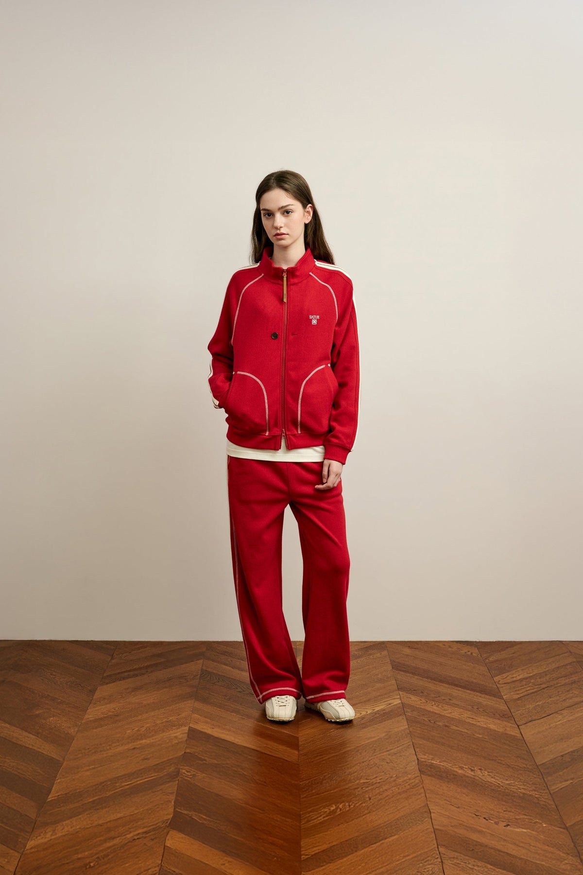 Lawton Stitch Track Zip-up Jacket