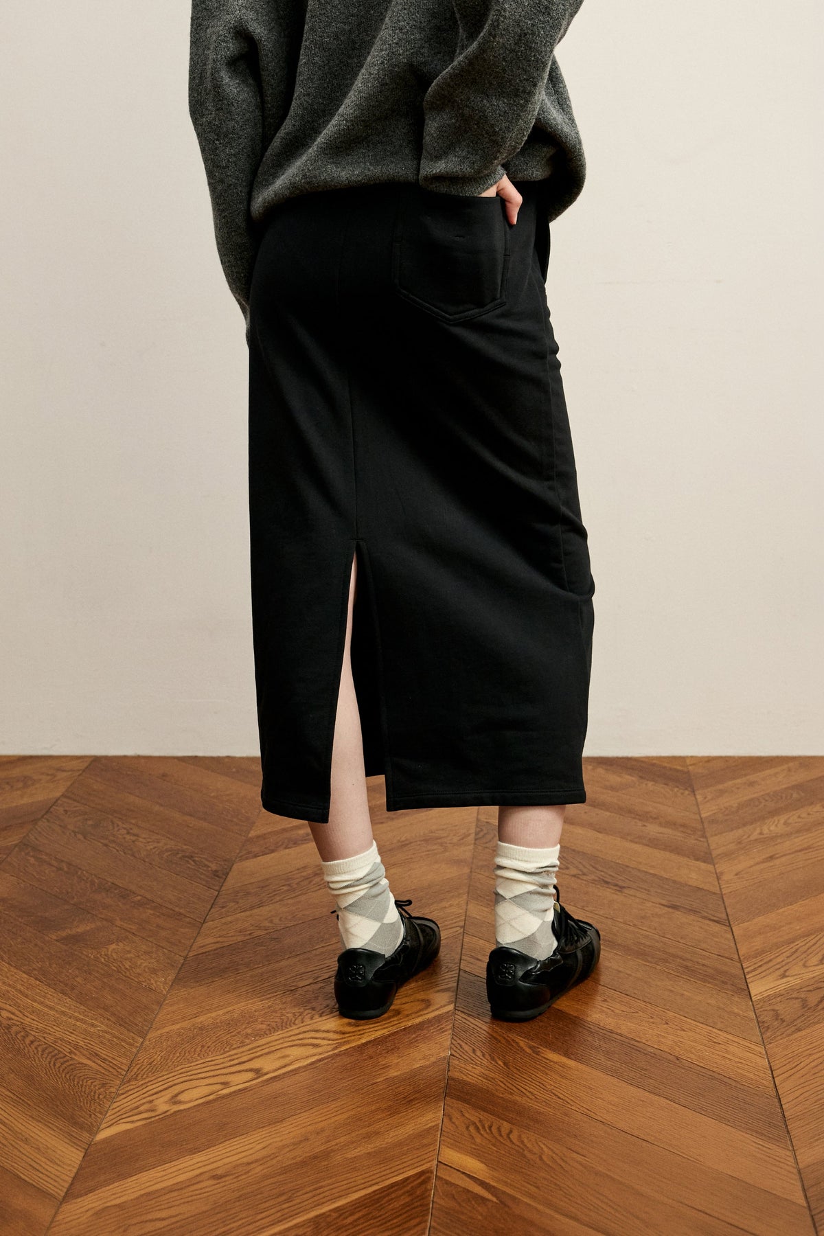 (W) Sweat Long Skirt