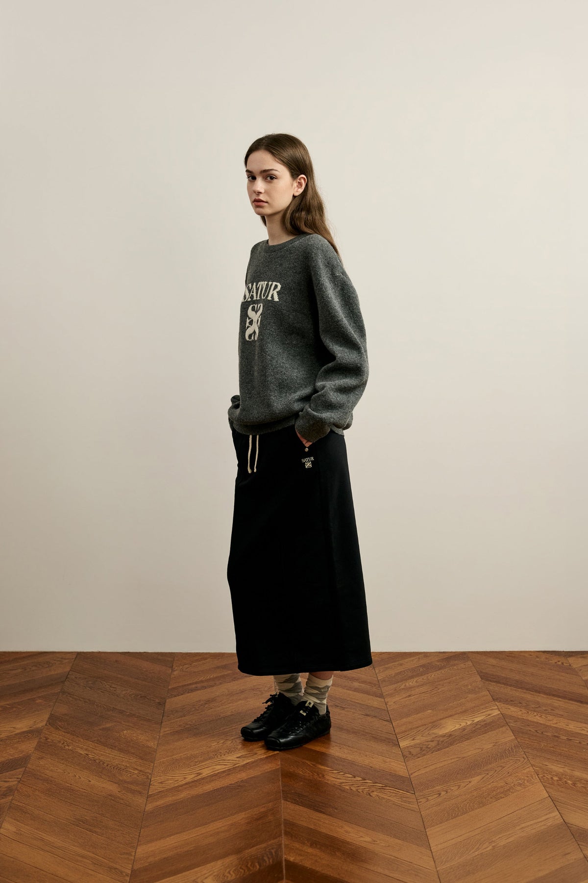 (W) Sweat Long Skirt