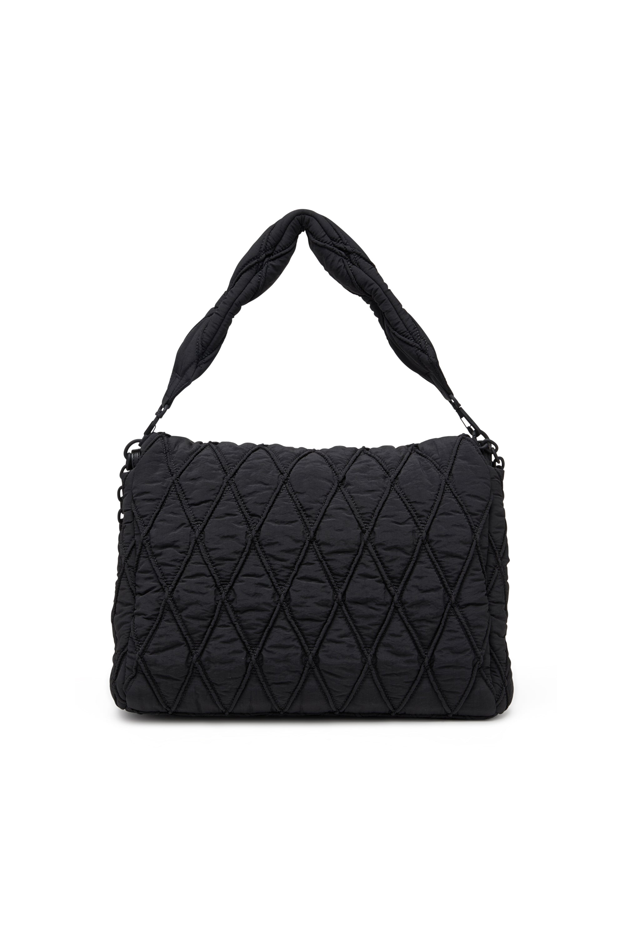 Charm-D-Large Shoulder Bag In Quilted Washed Nylon