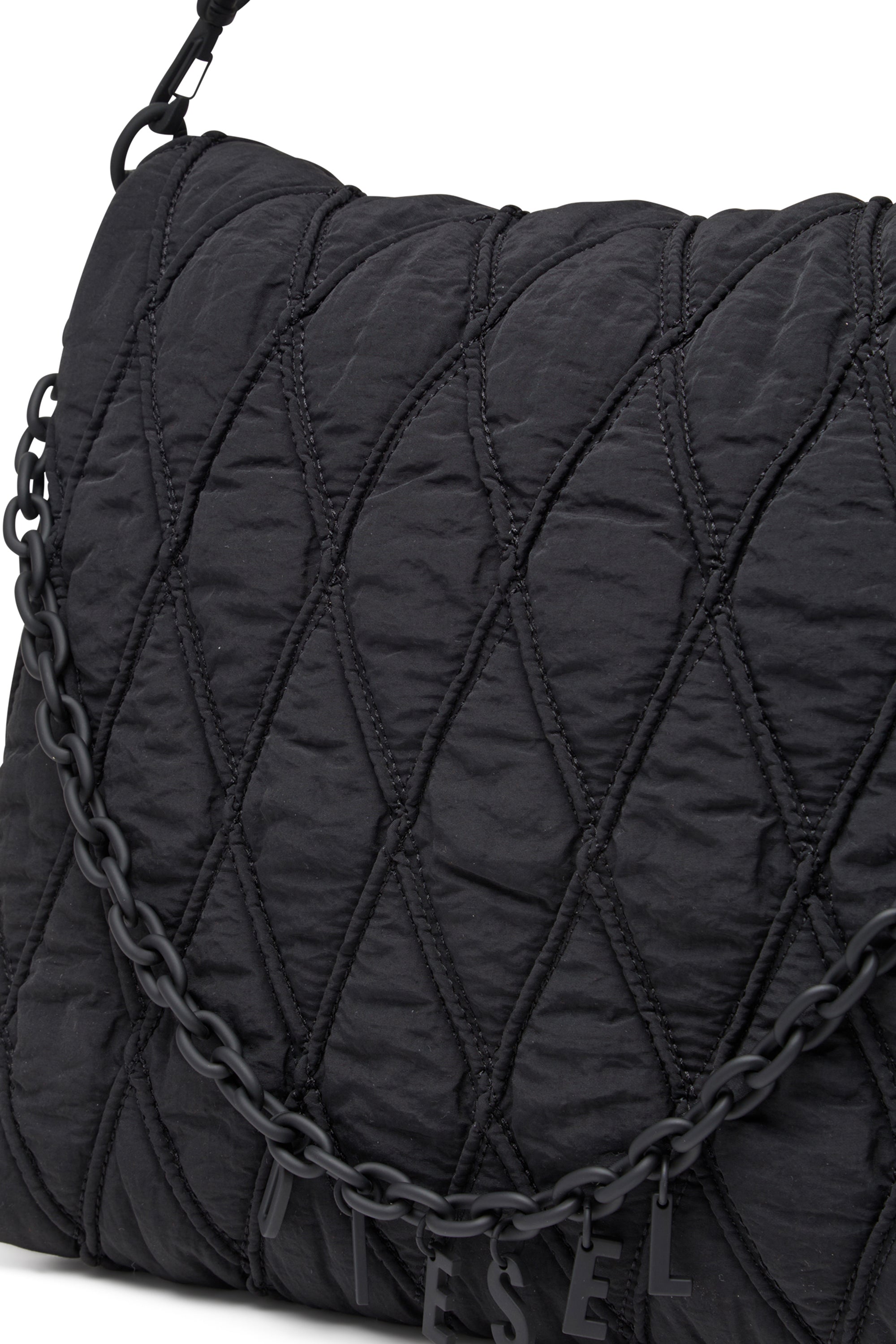 Charm-D-Large Shoulder Bag In Quilted Washed Nylon